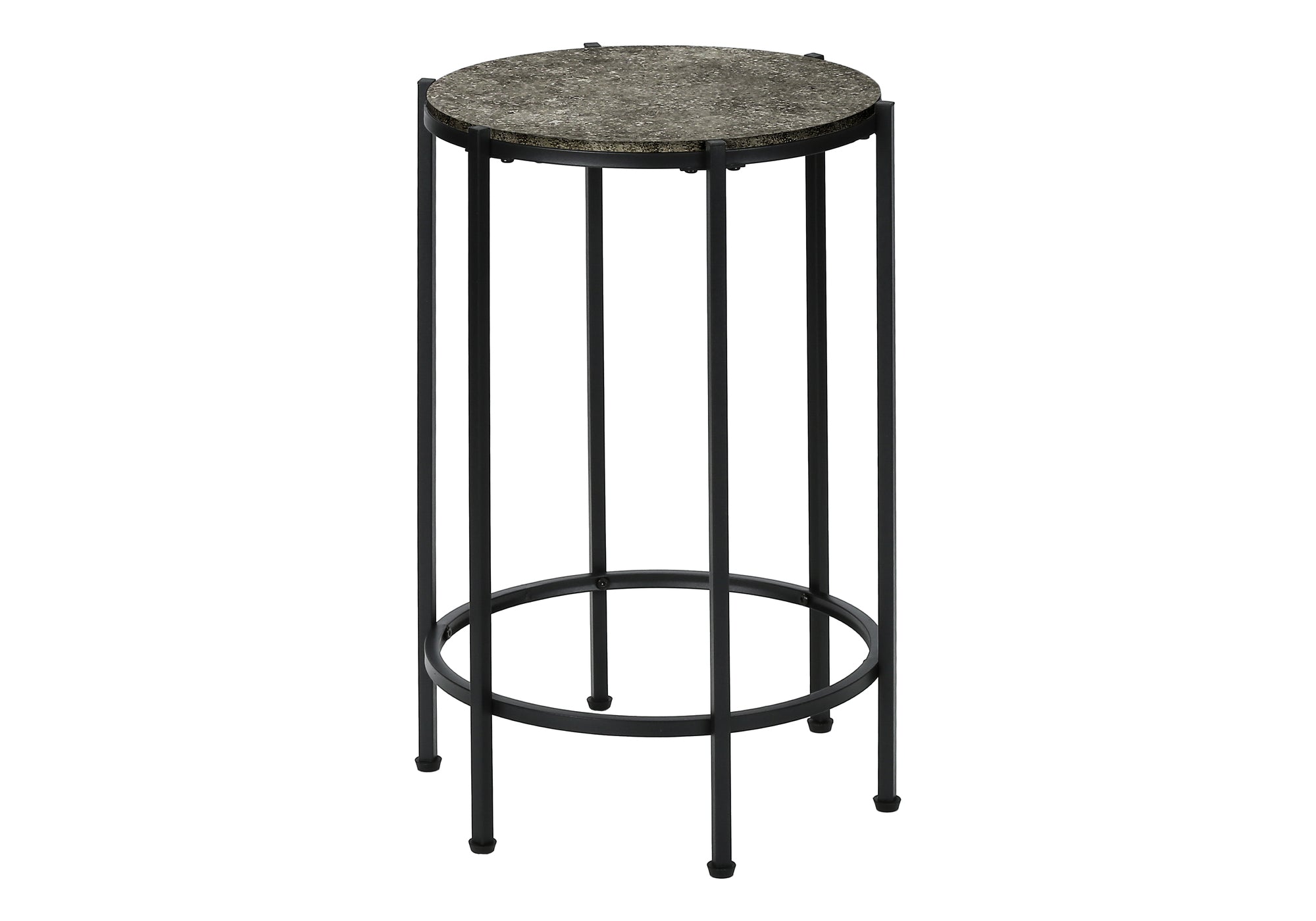 TABLE D'APPOINT - 24"H / BRONZE FONCE / METAL NOIR – I 3755