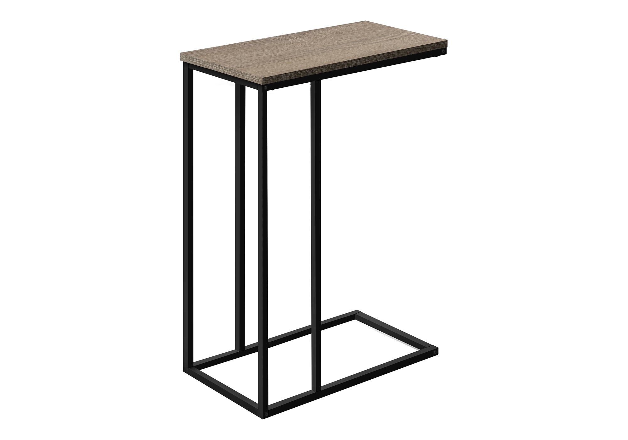 TABLE DE CHEVET - 25"H / TAUPE FONCE / METAL NOIR – I 3766.