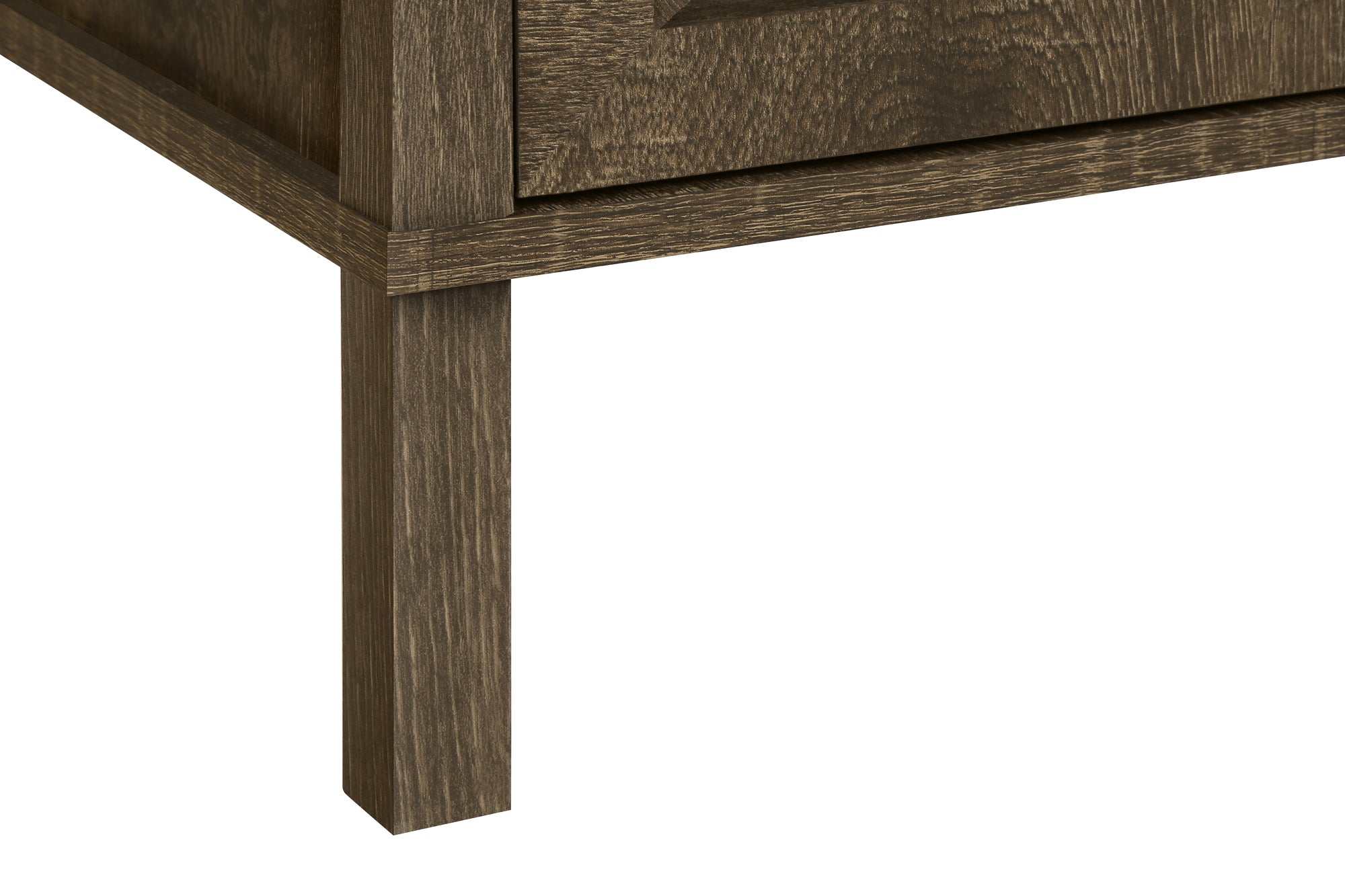 TABLE DE CHEVET - 24"H / CHENE FONCE / METAL NOIR – I 3811.