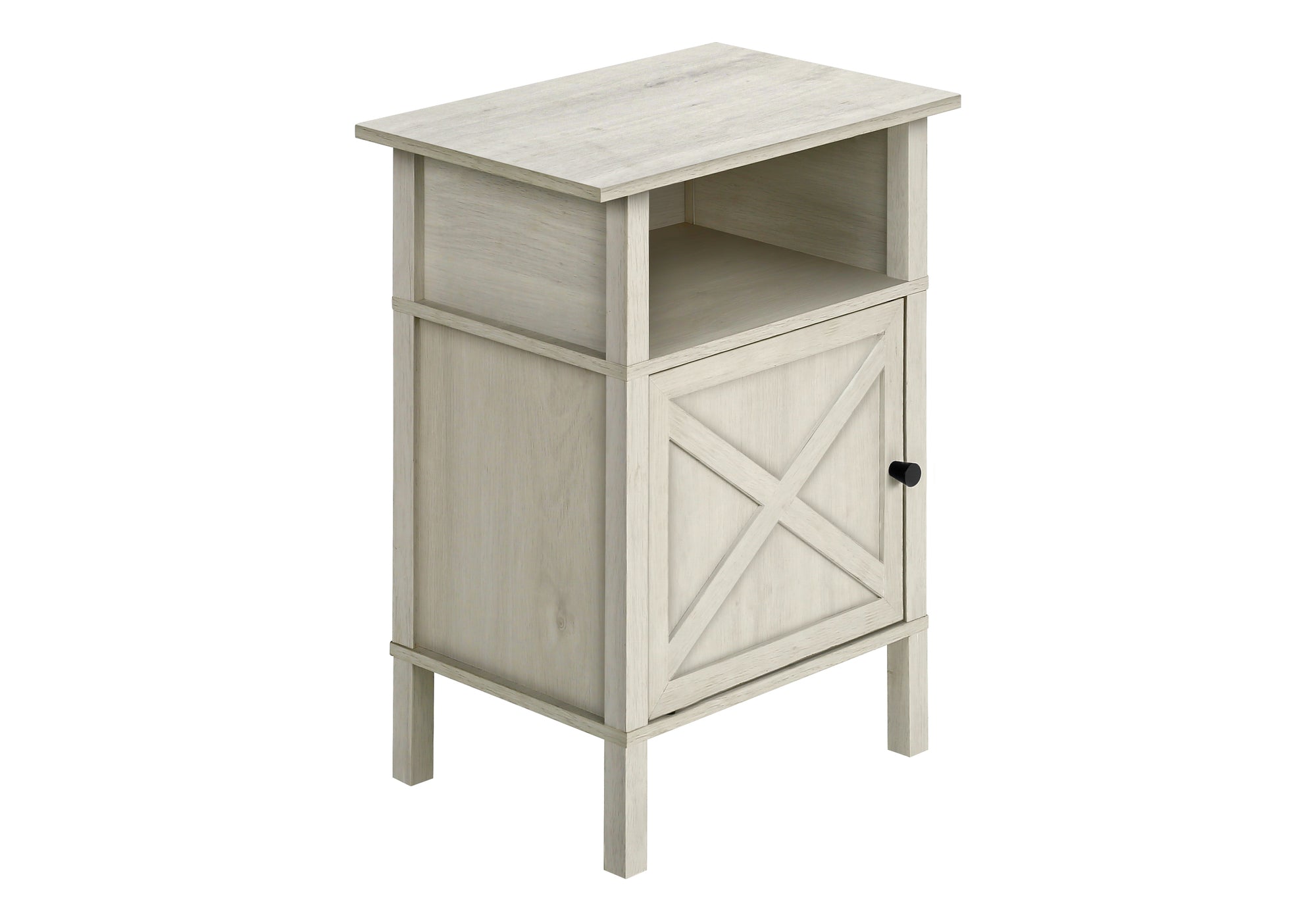TABLE D'APPOINT - 24"H / CHENE PALE / METAL NOIR – I 3812