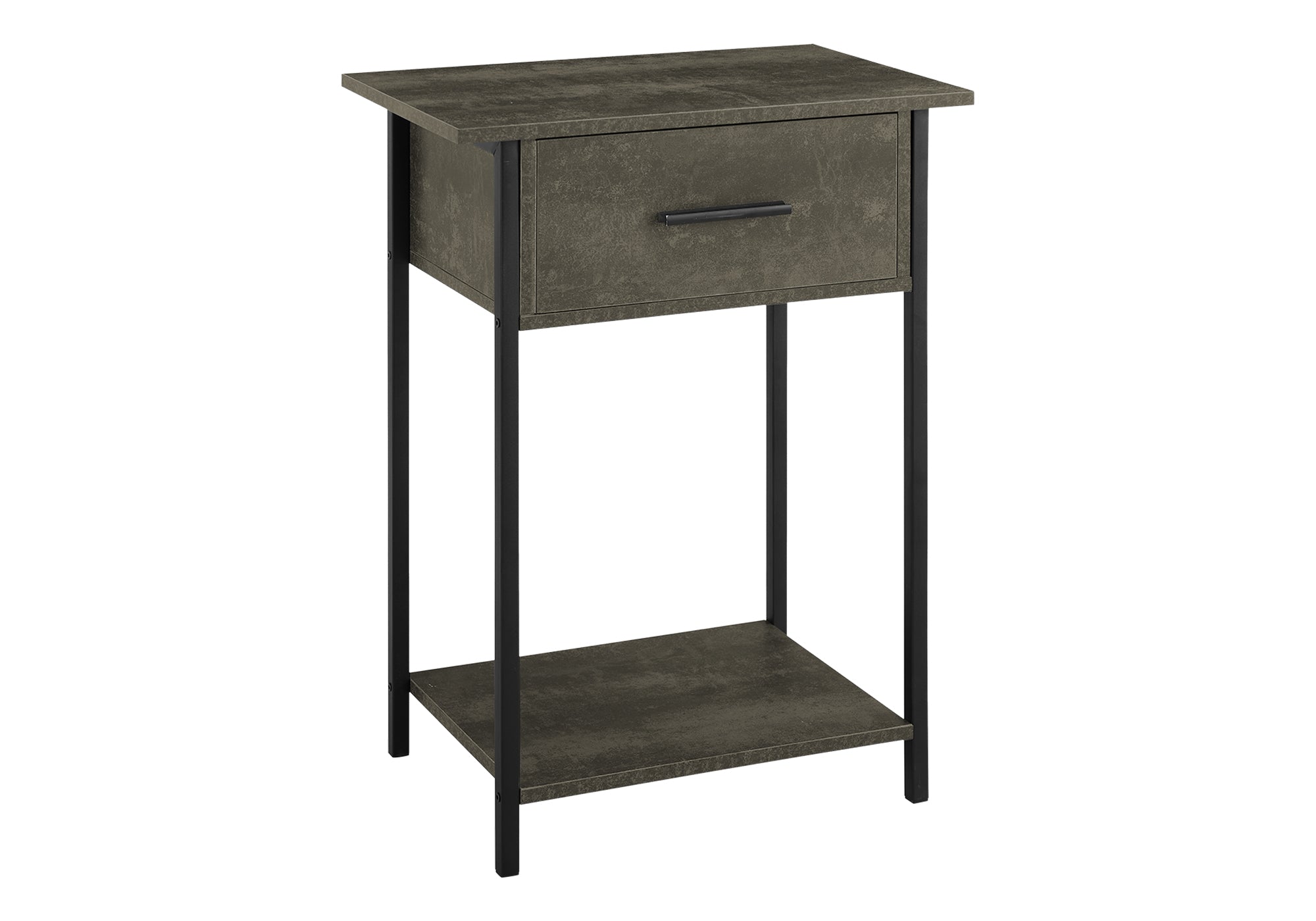 TABLE D'APPOINT - 24"H / BRONZE FONCE / METAL NOIR – I 3815