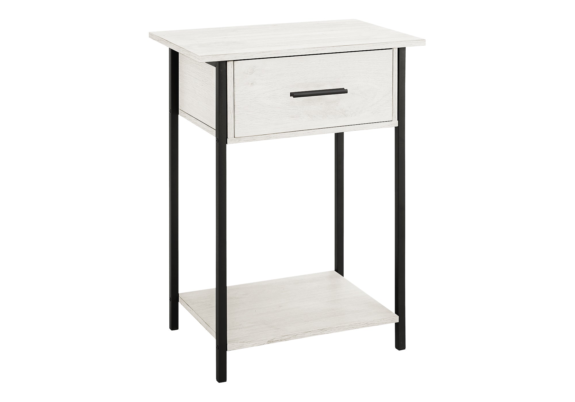 TABLE D'APPOINT - 24"H / CHENE PALE / METAL NOIR – I 3817