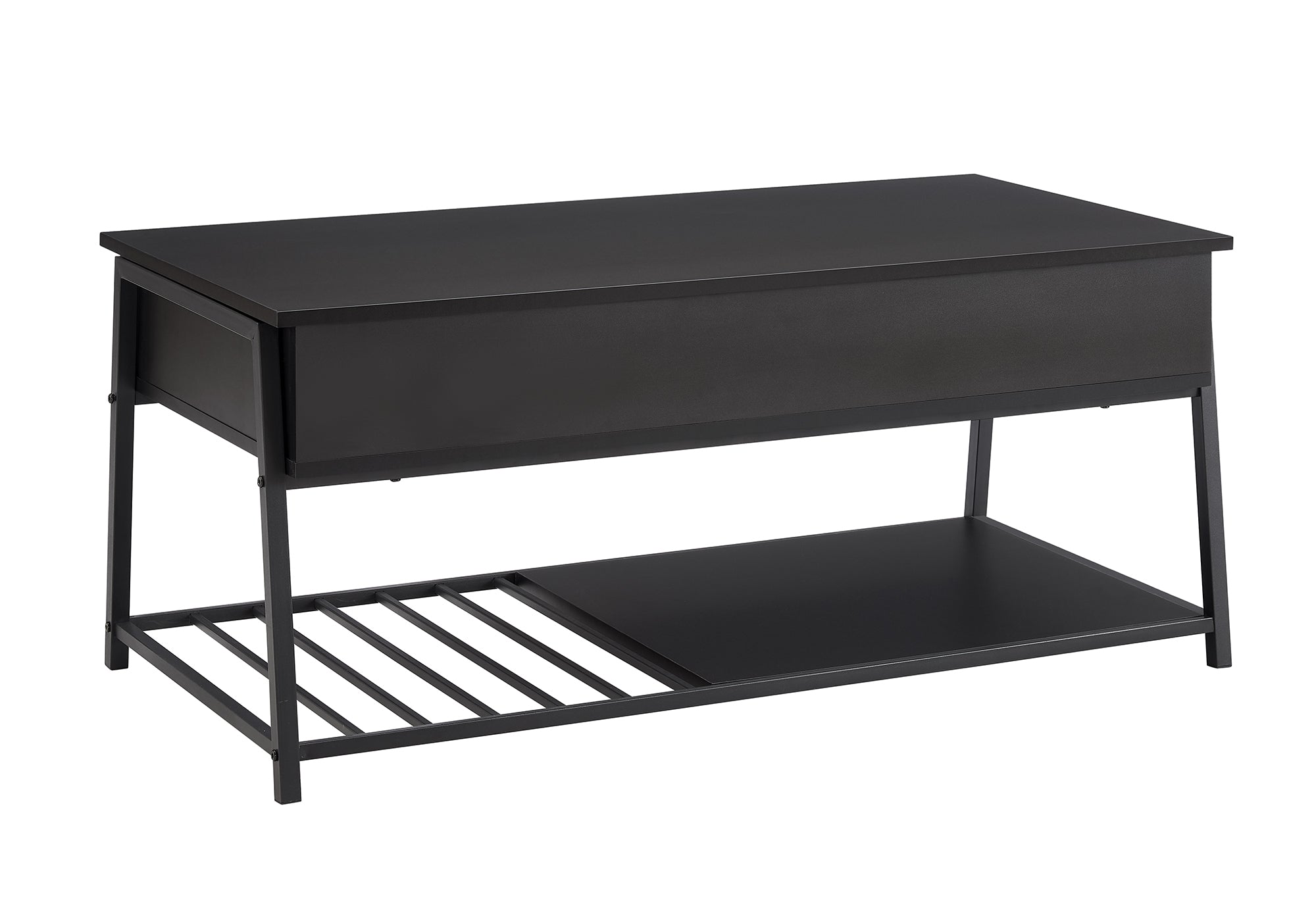 TABLE DE SALON - 42"L / DESSUS MONTANT NOIR / METAL NOIR – I 3820