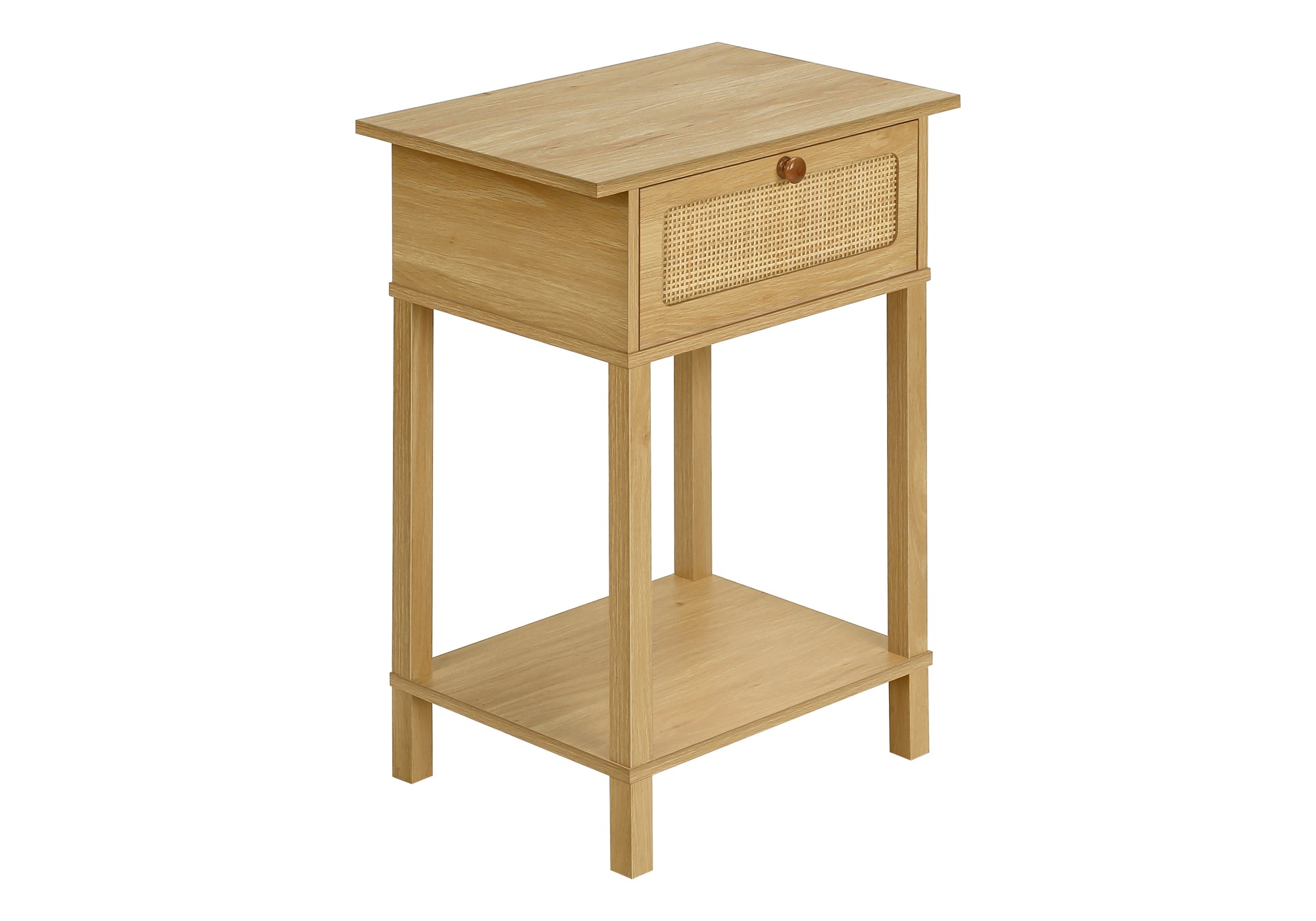 TABLE D'APPOINT - 24"H / NATUREL / TIROIR NATUREL – I 3842