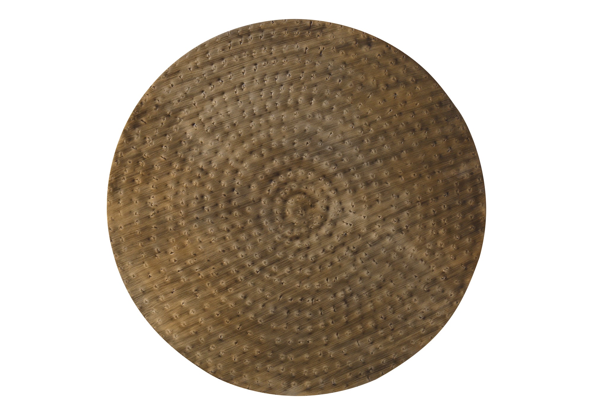 TABLE DE CHEVET - 22"H / TABLE DE BOUT DRUM METAL CUIVRE – I 3915.