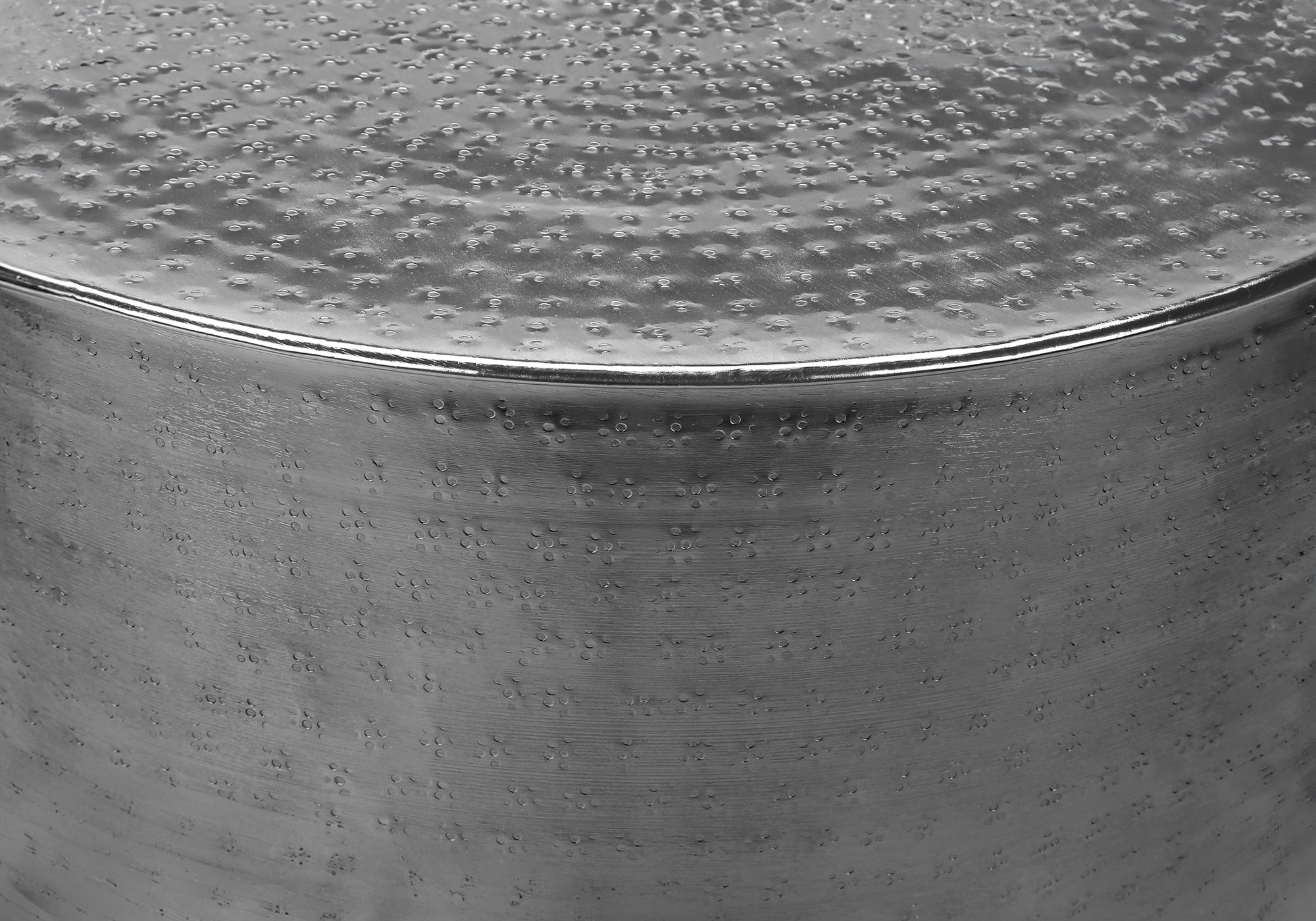 TABLE DE CHEVET - 22"H / TABLE DE BOUT DRUM METAL CHROME – I 3920.