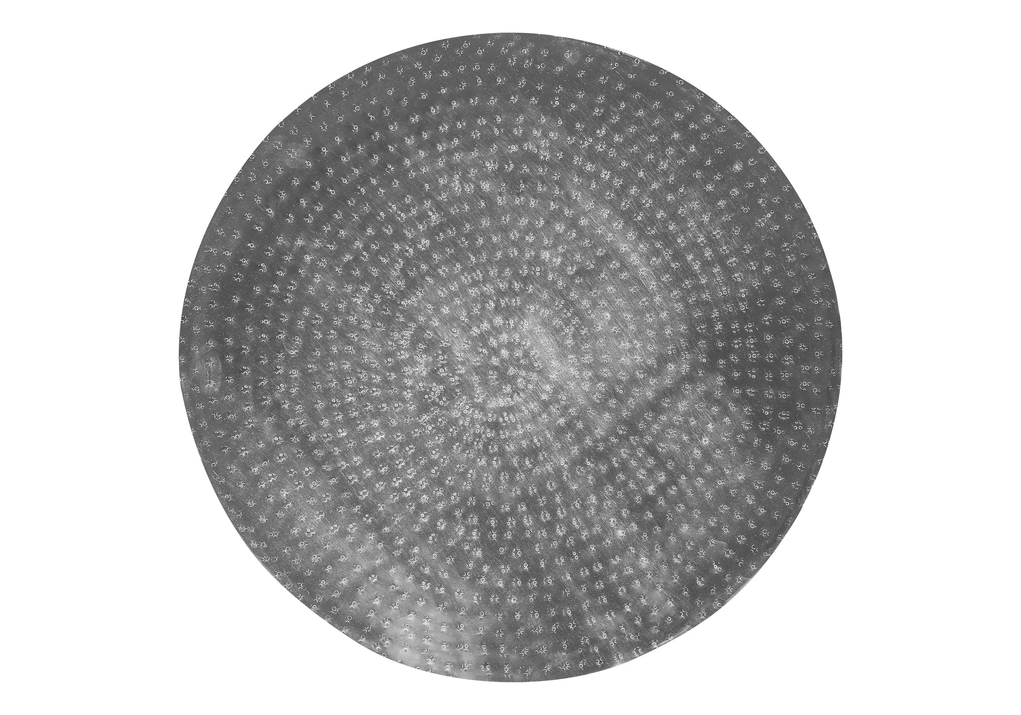TABLE DE CHEVET - 22"H / TABLE DE BOUT DRUM METAL CHROME – I 3920.