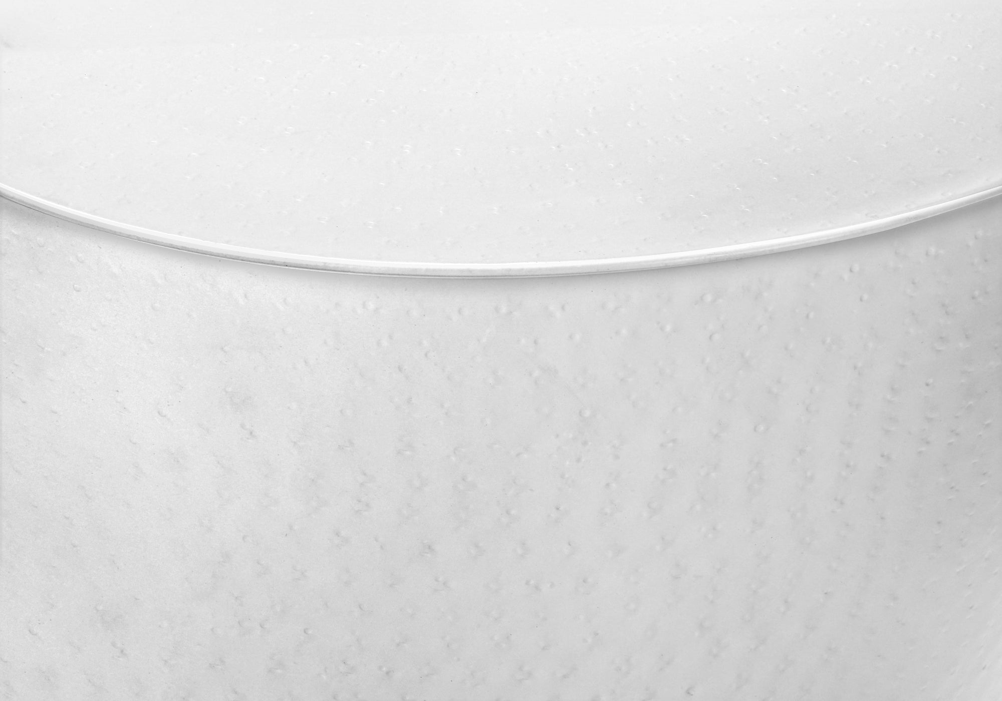 TABLE DE CHEVET - 22"H / TABLE DE BOUT DRUM METAL BLANC – I 3921.