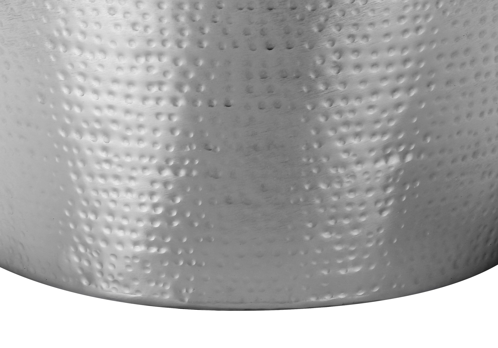 TABLE DE CHEVET - 22"H / TABLE DE BOUT DRUM METAL CHROME – I 3925.