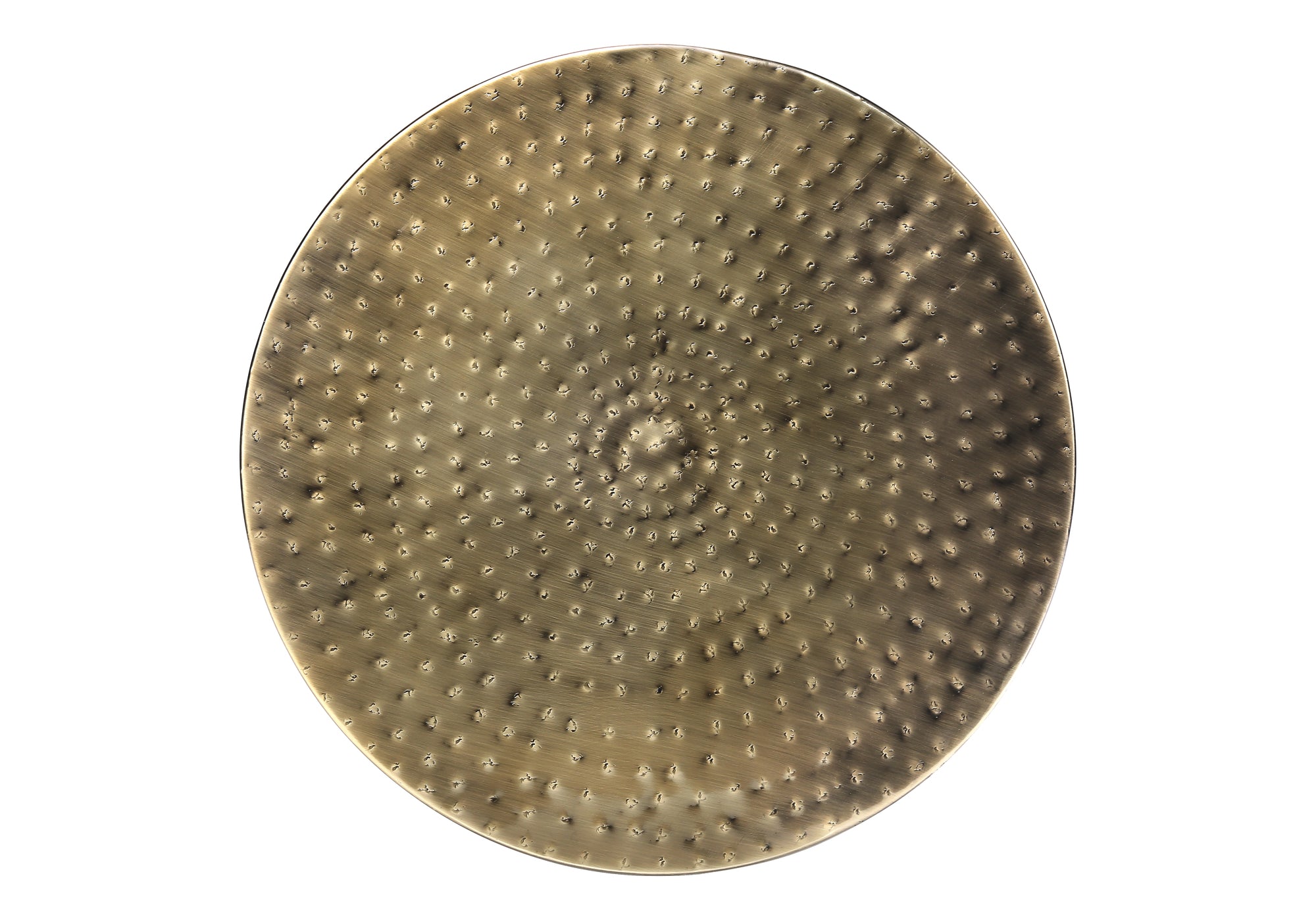 TABLE DE CHEVET - 22"H / TABLE DE BOUT DRUM METAL DORE – I 3927.