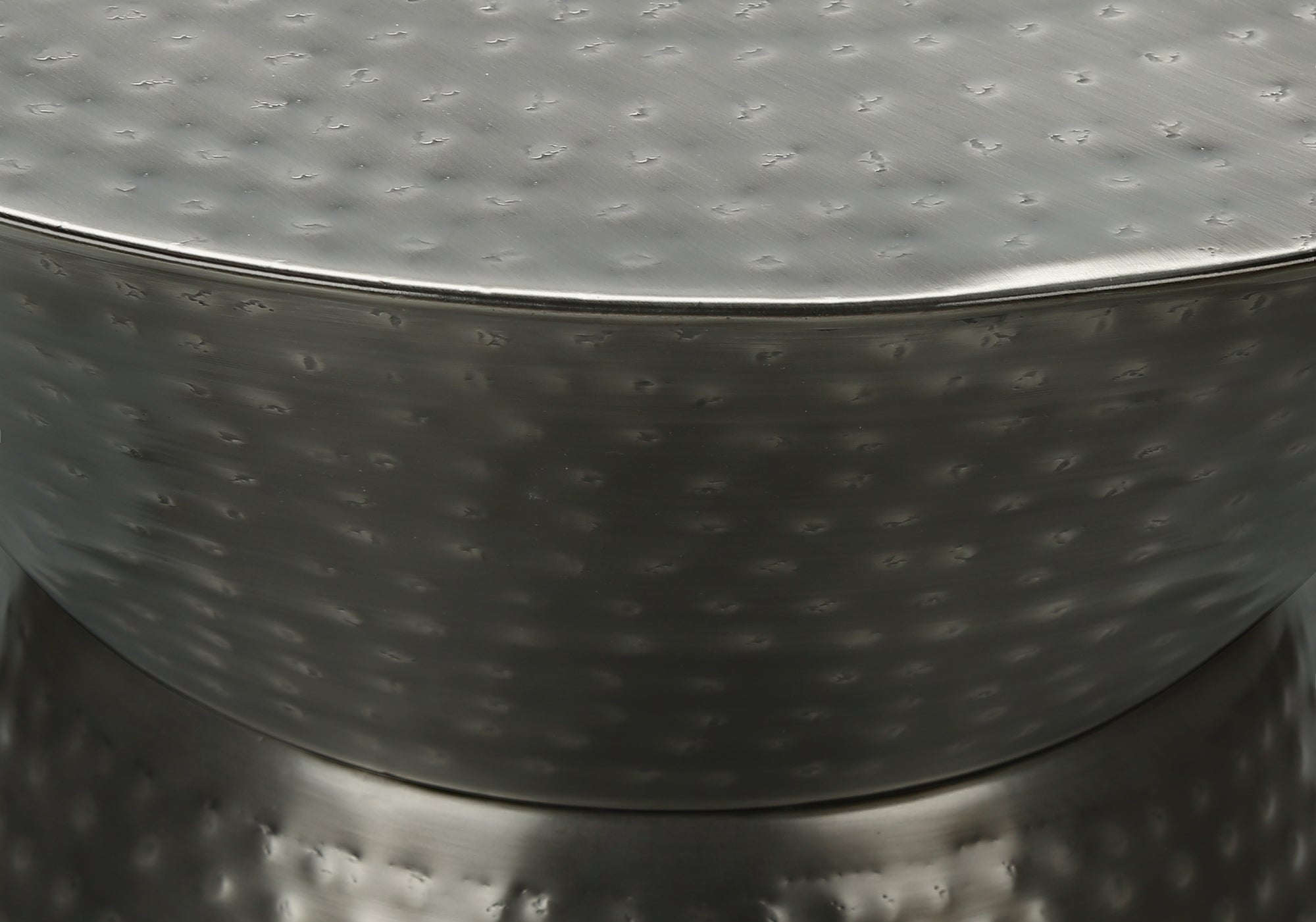 TABLE DE CHEVET - 22"H / TABLE DE BOUT DRUM METAL GRIS – I 3929.