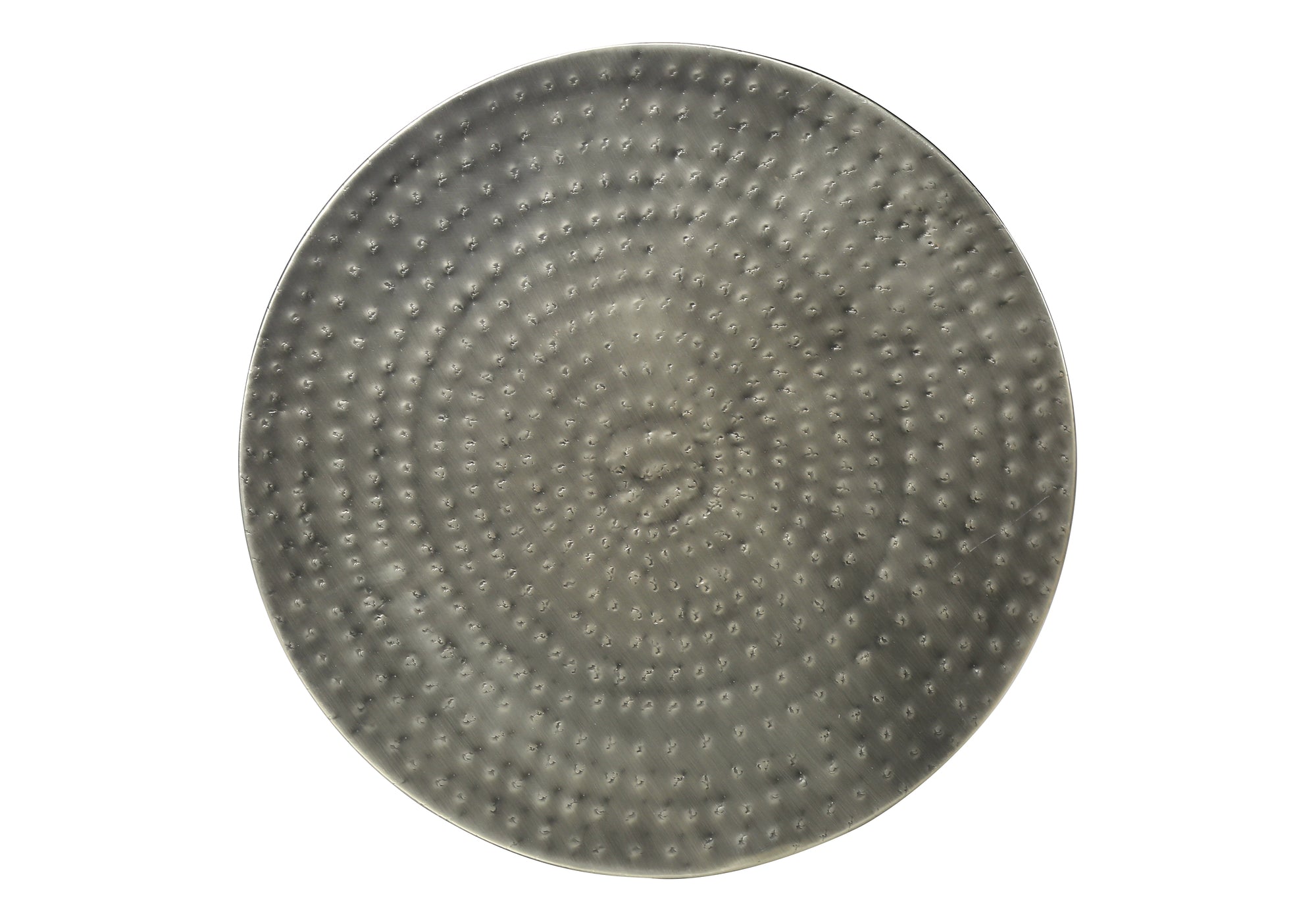 TABLE DE CHEVET - 22"H / TABLE DE BOUT DRUM METAL GRIS – I 3929.