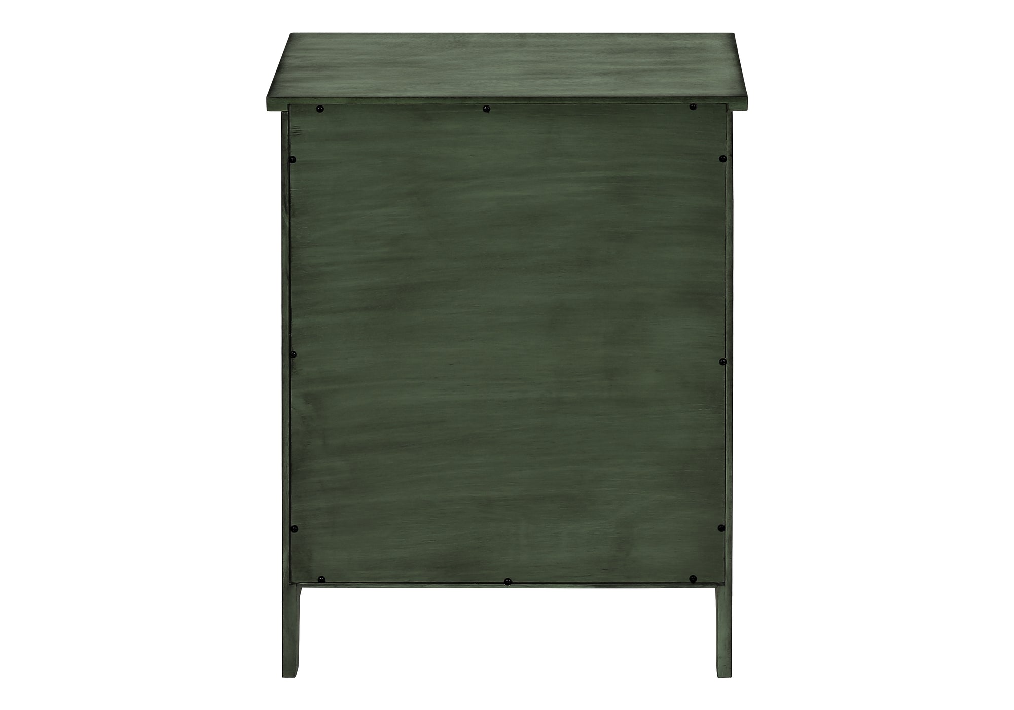 TABLE DE CHEVET - 25"H / TABLE DE BOUT BOIS PLAQUE VERT – I 3948.