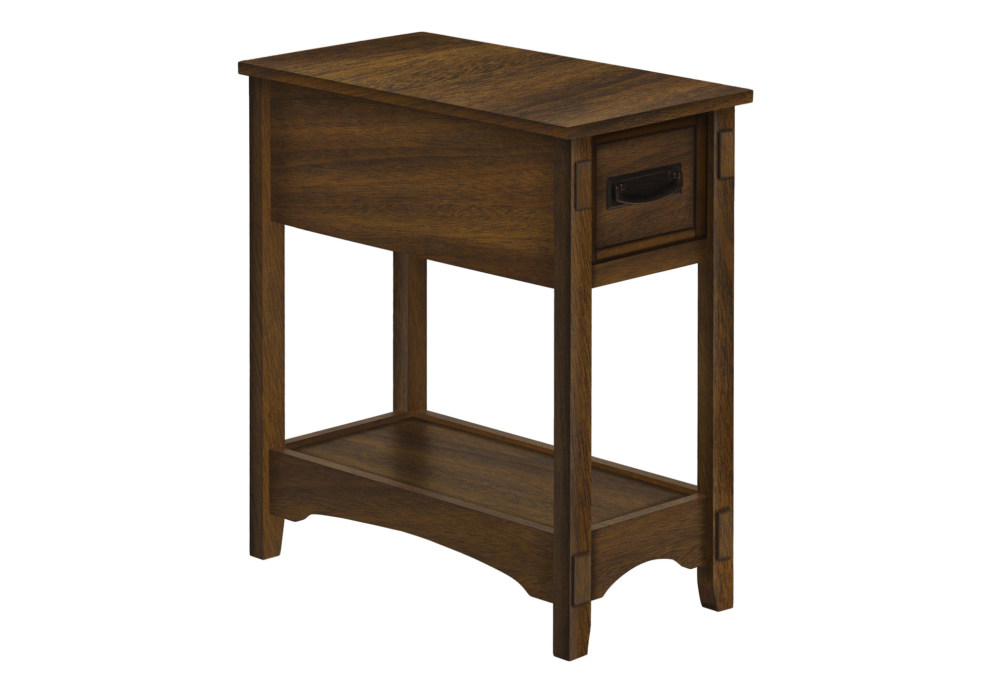 TABLE DE CHEVET - 24"H / BOIS PLAQUE ACAJOU BRUN – I 3955.