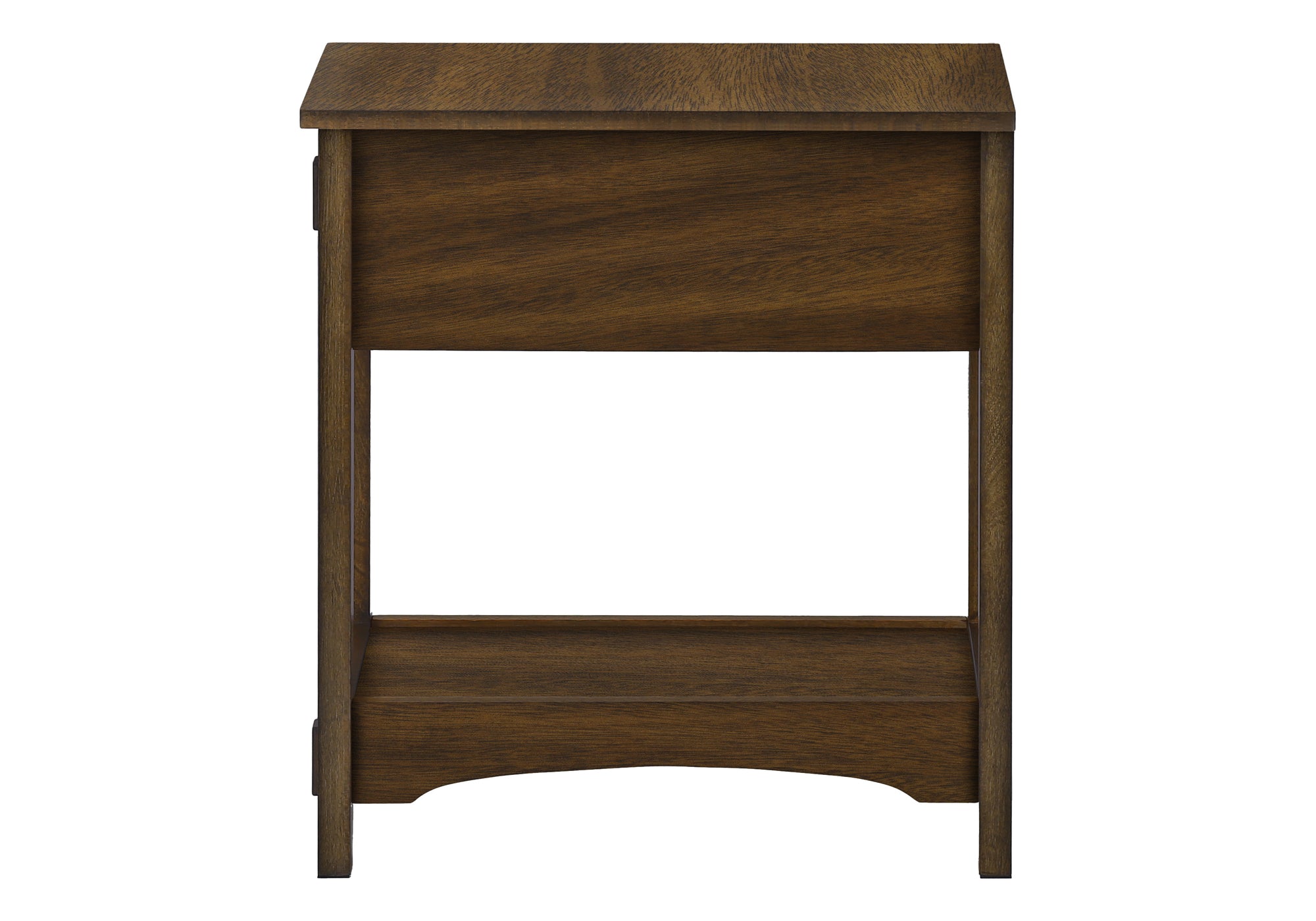 TABLE DE CHEVET - 24"H / BOIS PLAQUE ACAJOU BRUN – I 3955.