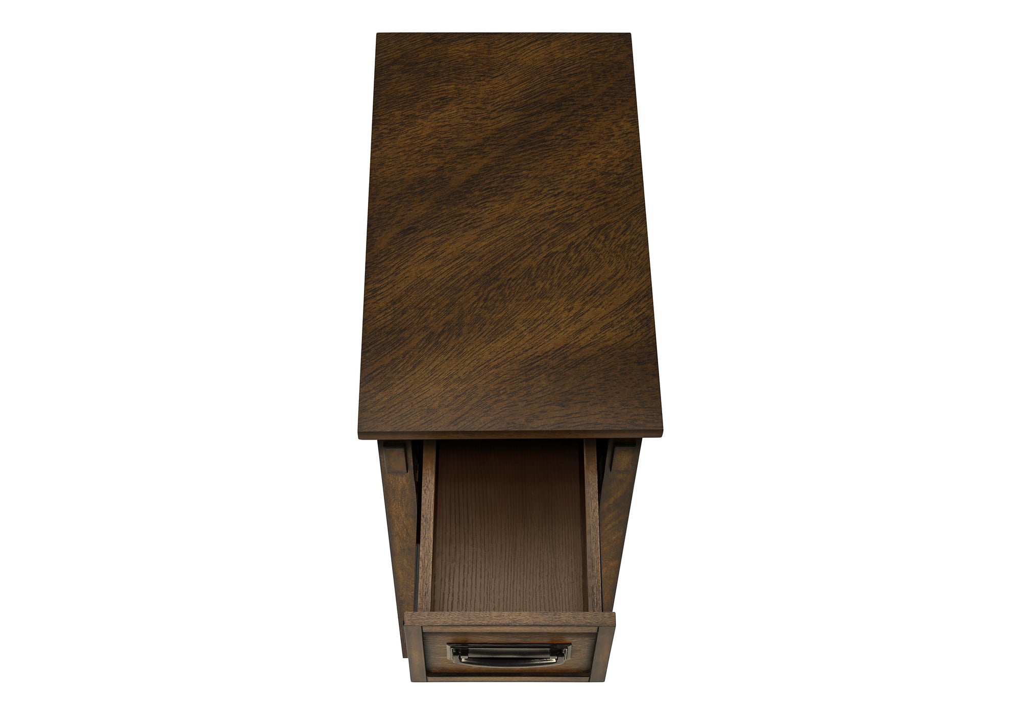 TABLE DE CHEVET - 24"H / BOIS PLAQUE ACAJOU BRUN – I 3955.
