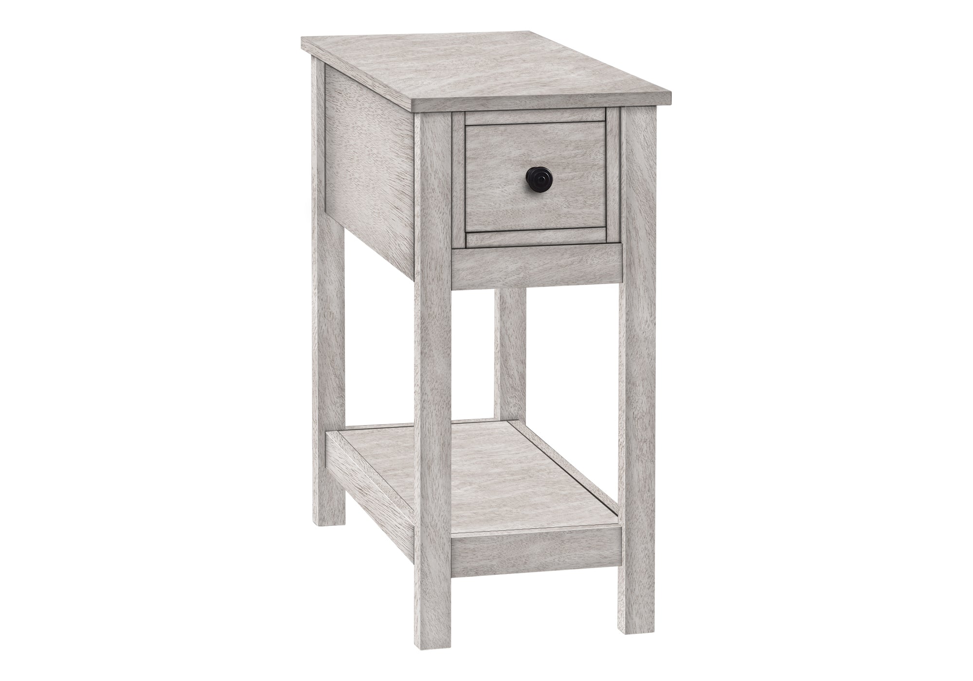 TABLE DE CHEVET - 24"H / BOIS PLAQUE GRIS – I 3963.
