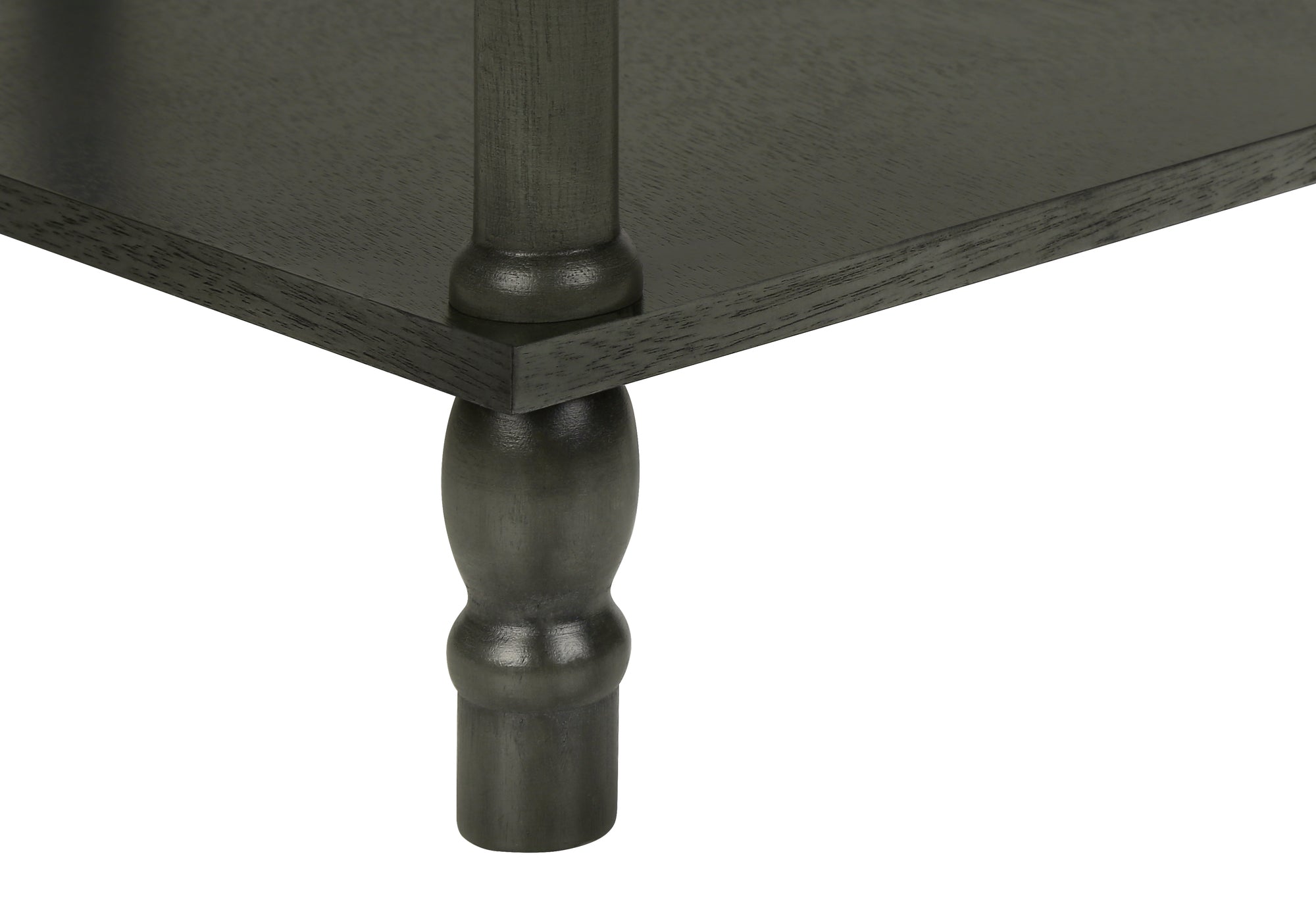 TABLE DE CHEVET - 24"H / BOIS PLAQUE VERT FONCE – I 3968.