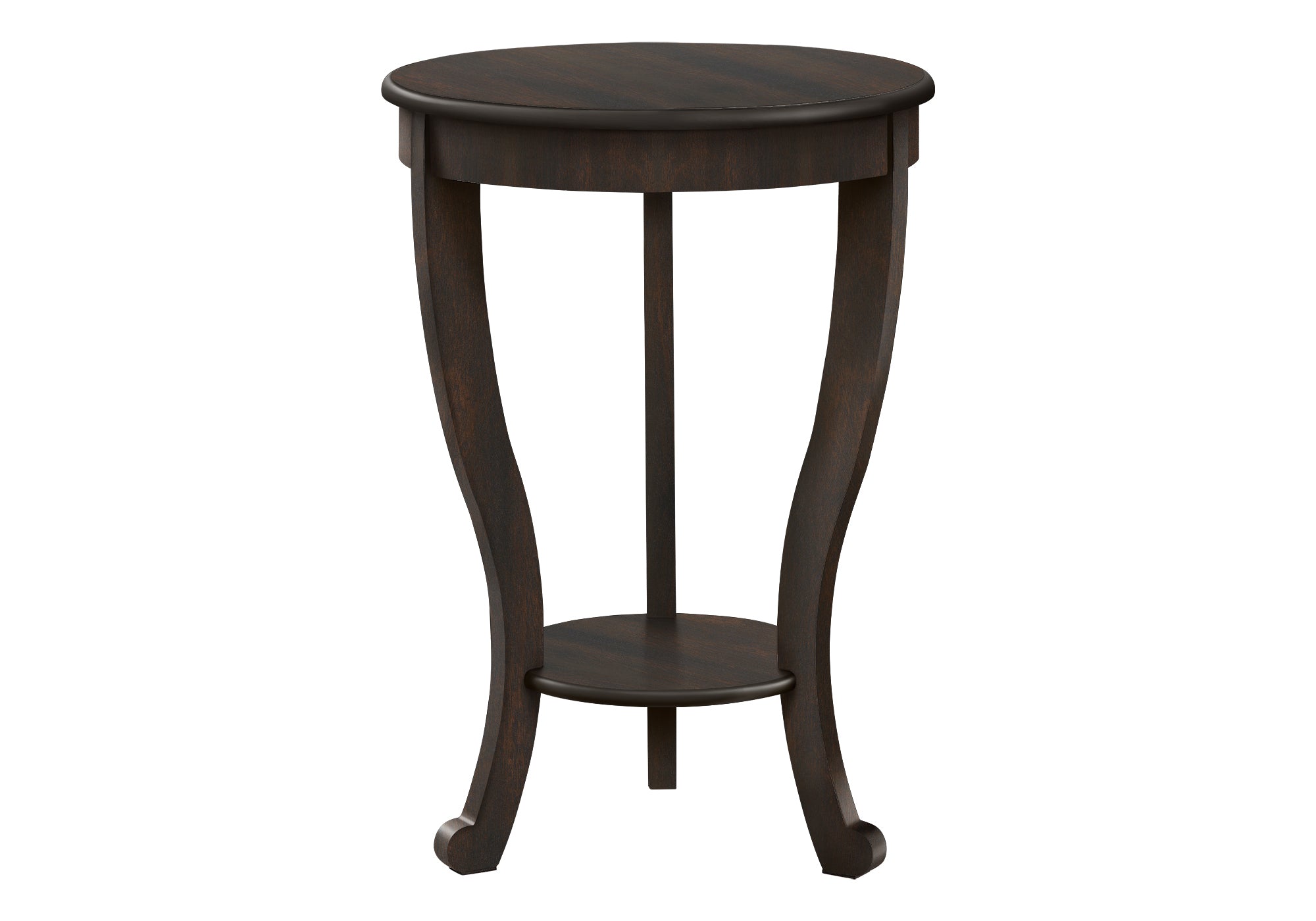 TABLE DE CHEVET - 24"H / BOIS PLAQUE ACAJOU FONCE – I 3974.