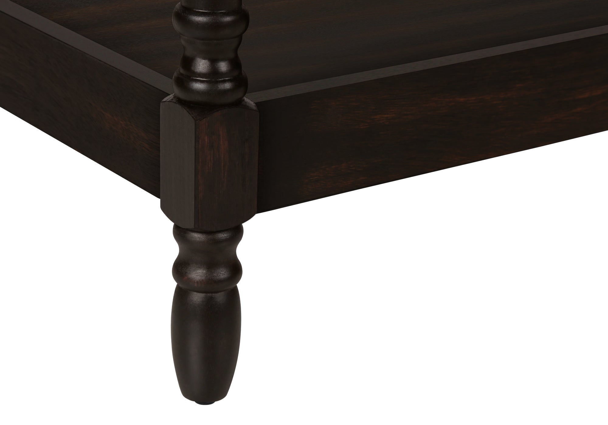 TABLE DE CHEVET - 25"H / BOIS PLAQUE ACAJOU FONCE – I 3976.