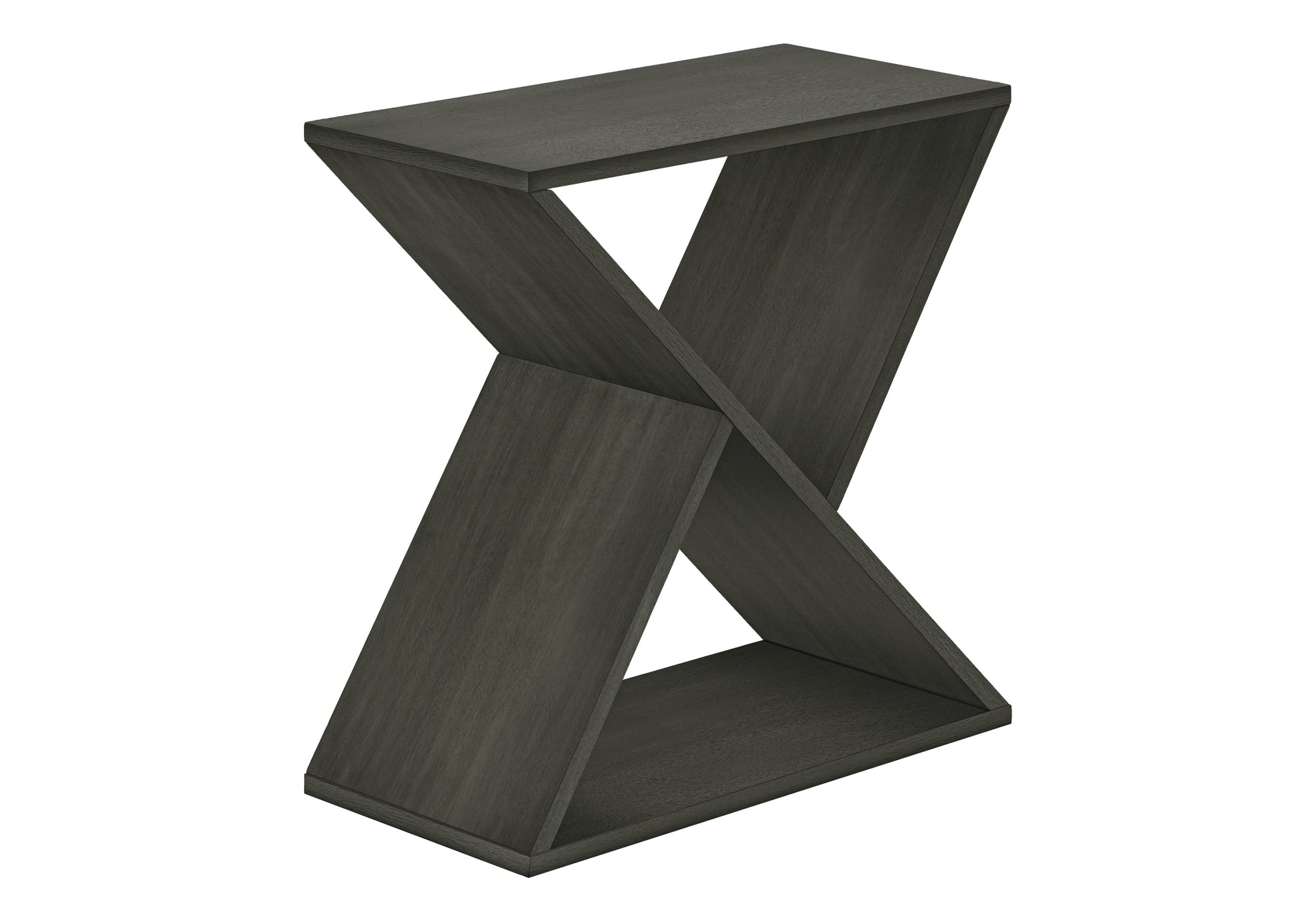 TABLE DE CHEVET - 24"H / BOIS PLAQUE VERT FONCE – I 3982.