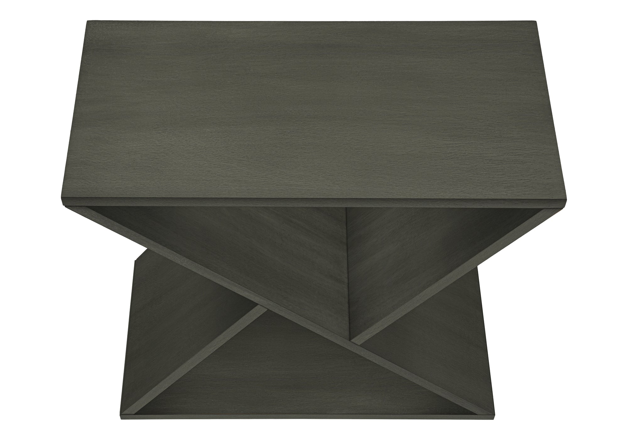 TABLE DE CHEVET - 24"H / BOIS PLAQUE VERT FONCE – I 3982.
