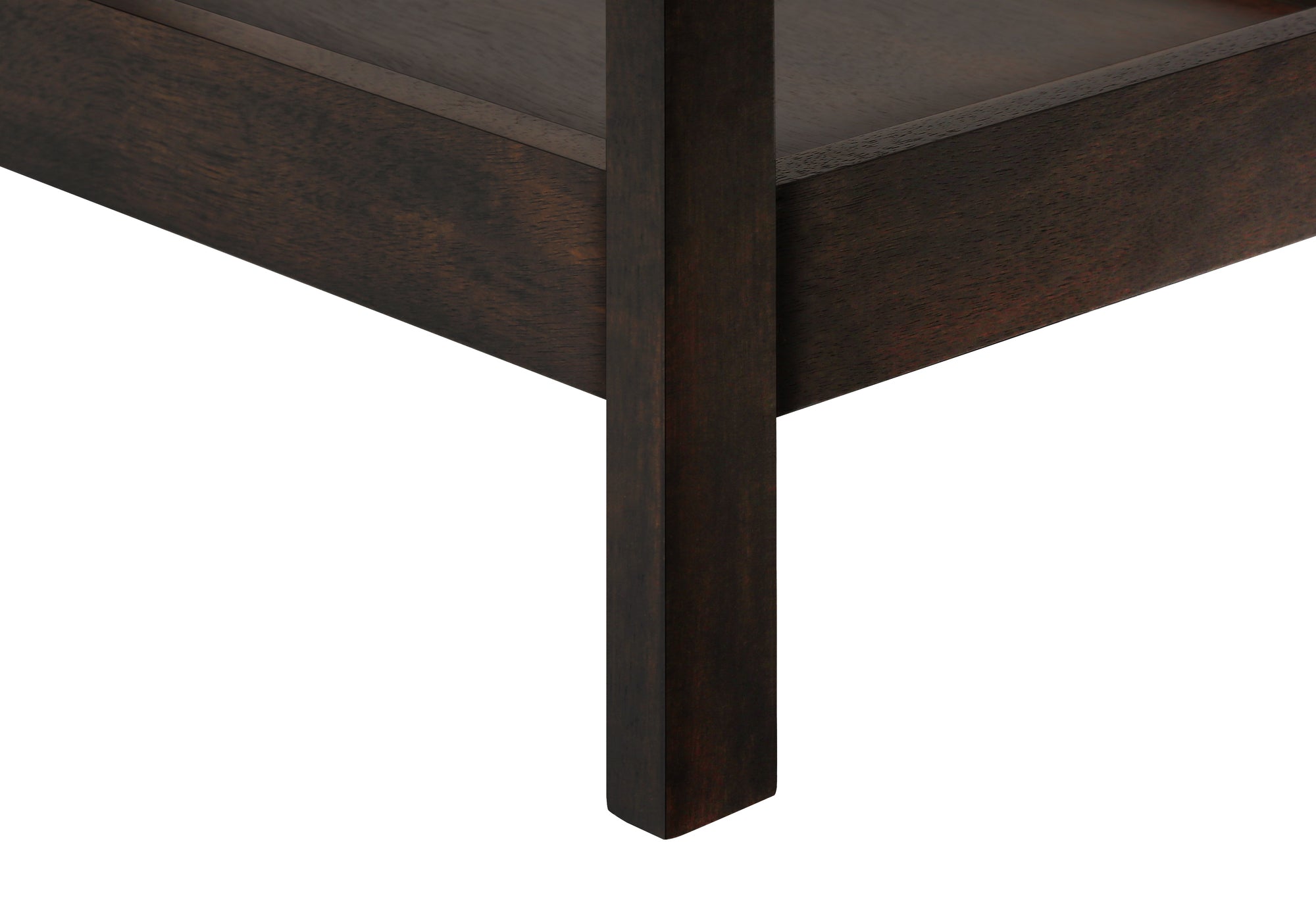 TABLE DE CHEVET - 25"H / BOIS PLAQUE ACAJOU FONCE – I 3990.