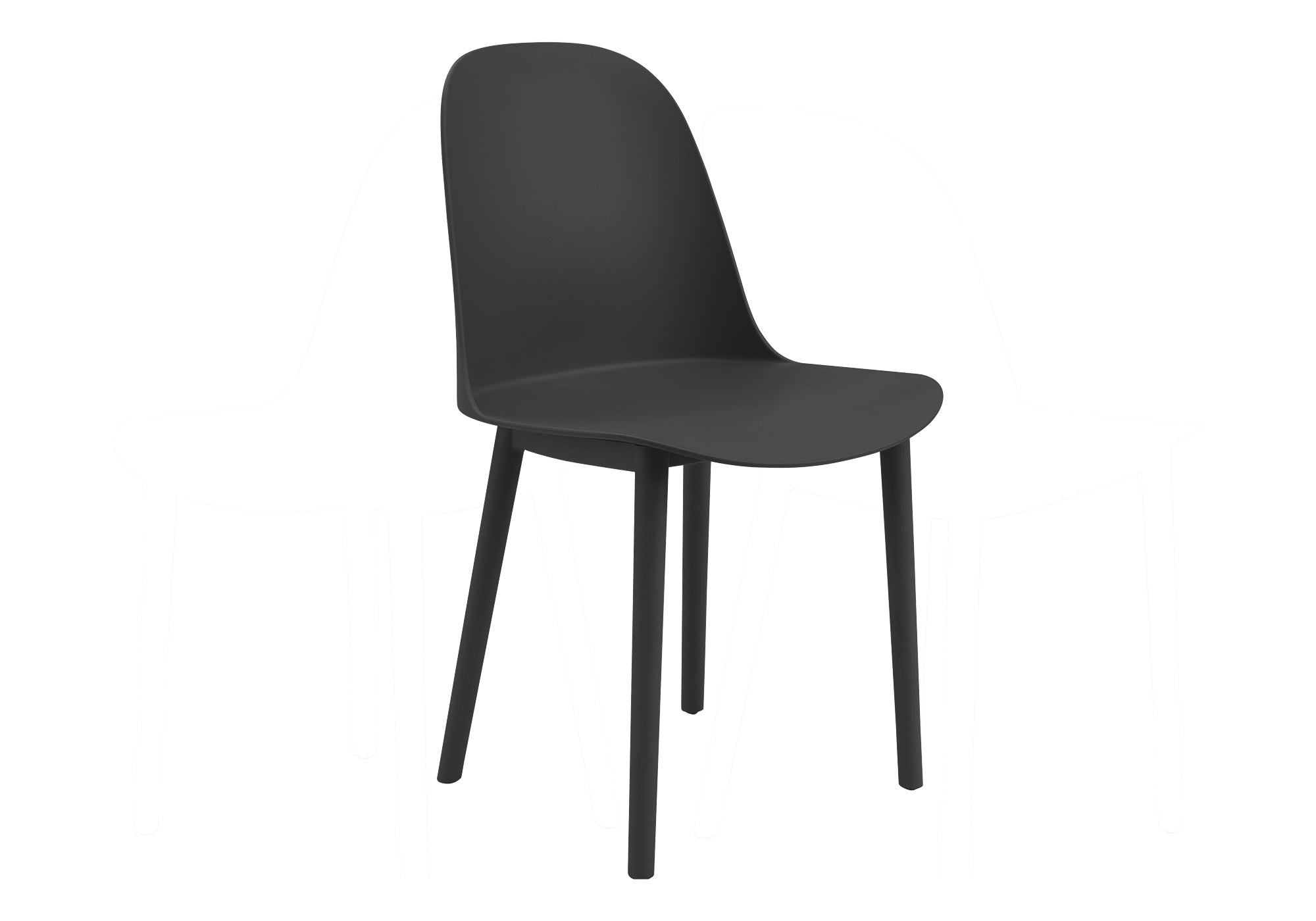 CHAISE D’EXTERIEUR - CHAISE SALLE MANGER NOIR / 4PCS – I 4009