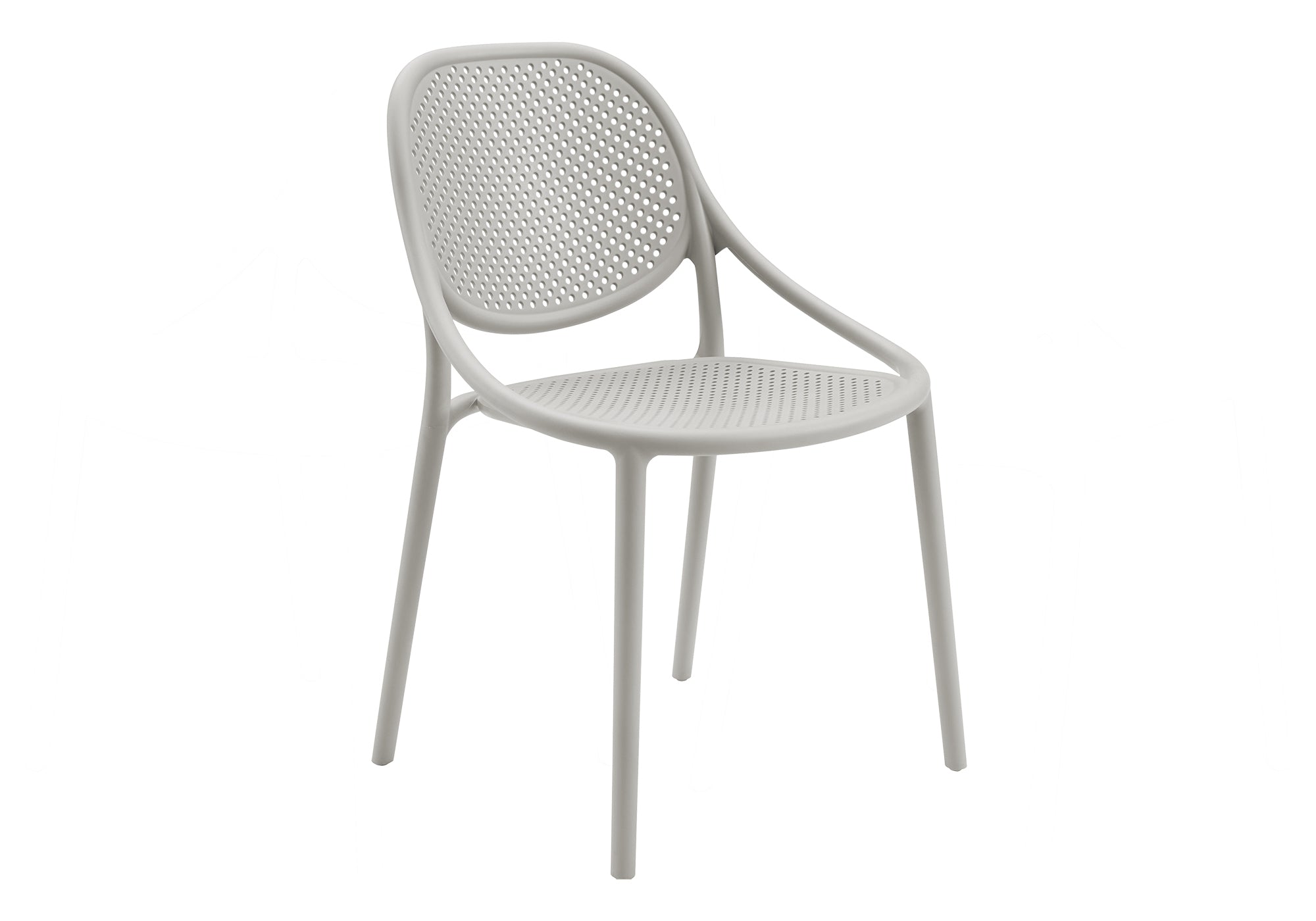 CHAISE D’EXTERIEUR - FAUTEUIL EMPILABLE GRIS / 4PCS – I 4016