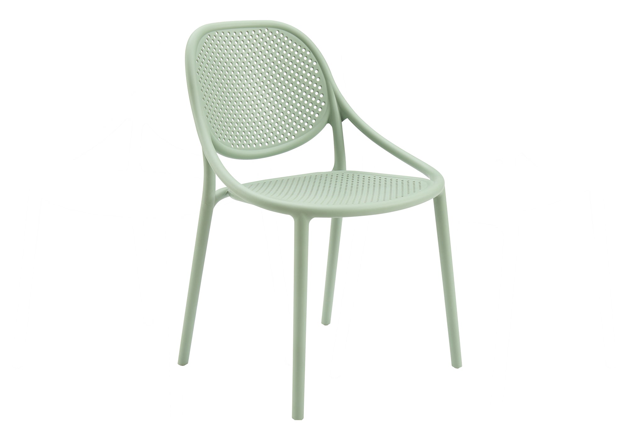 CHAISE D’EXTERIEUR - FAUTEUIL EMPILABLE VERT / 4PCS – I 4018