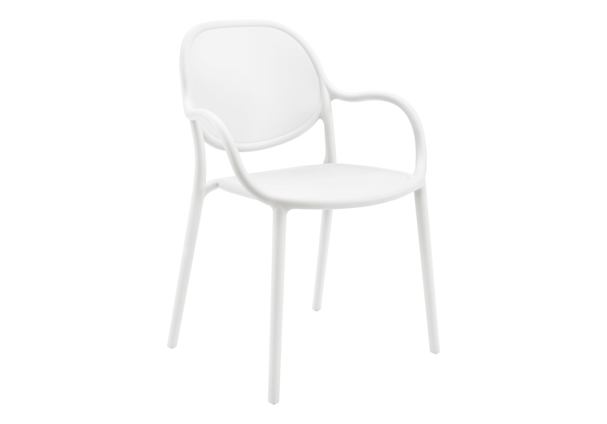 CHAISE D’EXTERIEUR - FAUTEUIL EMPILABLE BLANC / 4PCS – I 4020