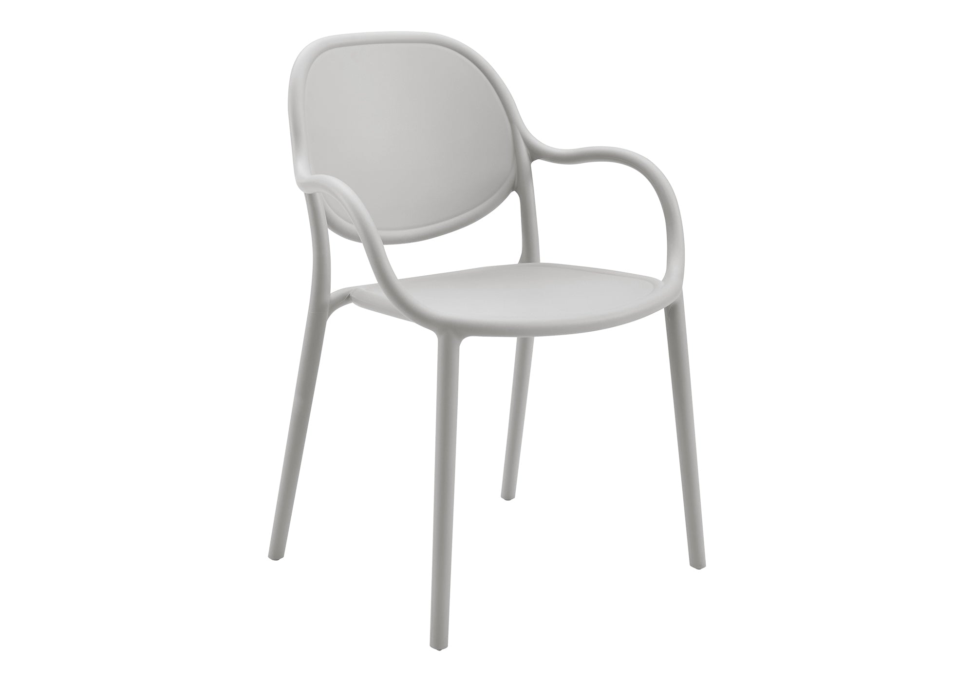 CHAISE D’EXTERIEUR - FAUTEUIL EMPILABLE GRIS / 4PCS – I 4021