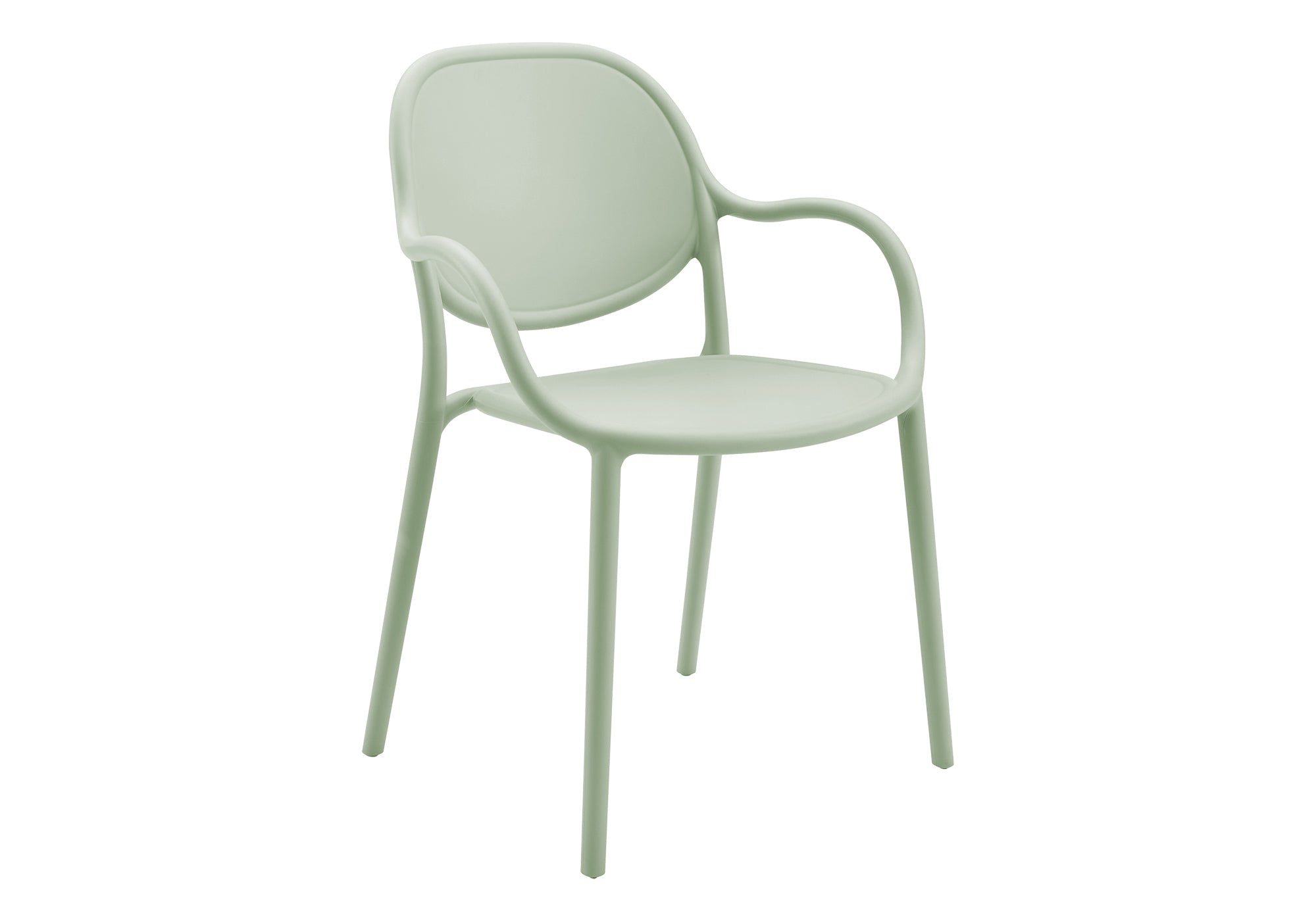 CHAISE D’EXTERIEUR - FAUTEUIL EMPILABLE VERT / 4PCS – I 4023