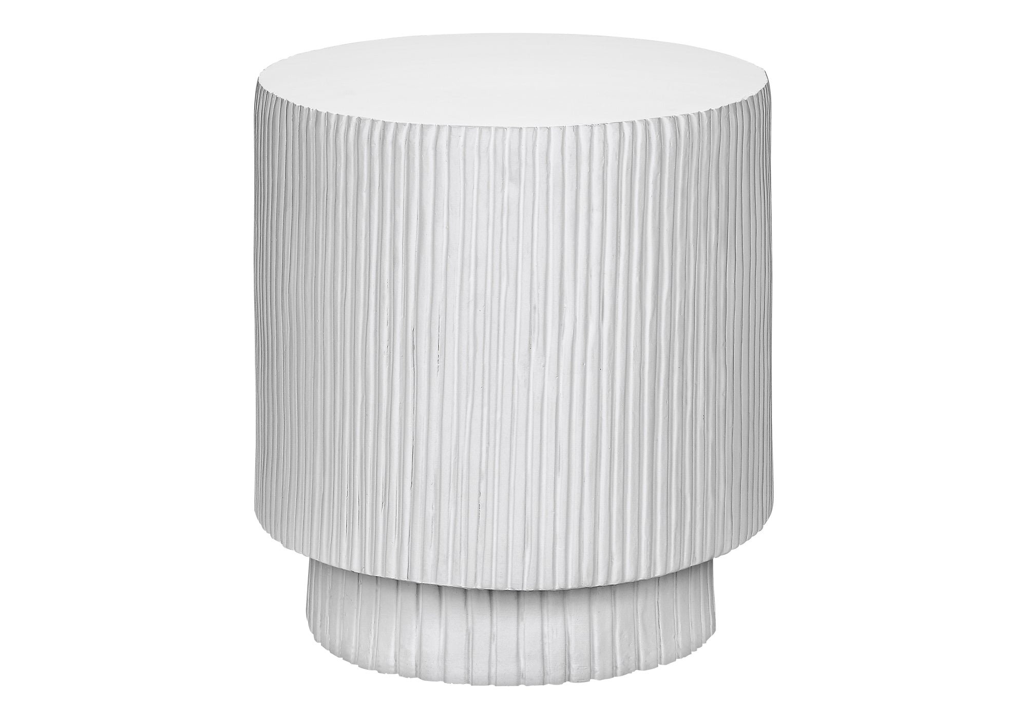 TABLE D'APPOINT - 25"H / INTERIEUR OU EXTERIEUR BLANC – I 4149