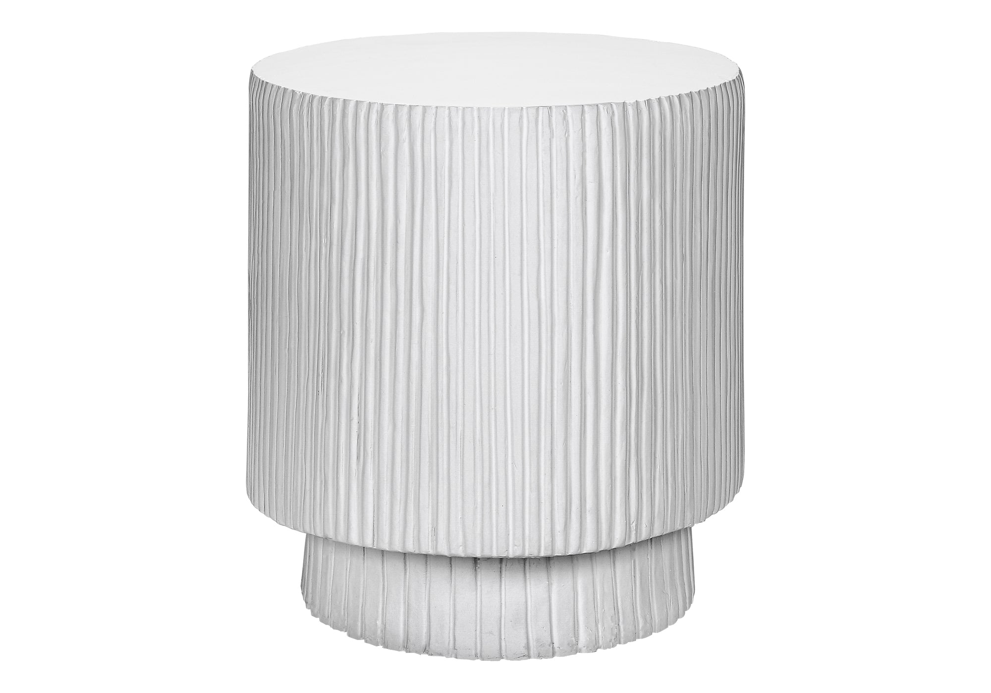 TABLE D'APPOINT - 25"H / INTERIEUR OU EXTERIEUR BLANC – I 4149