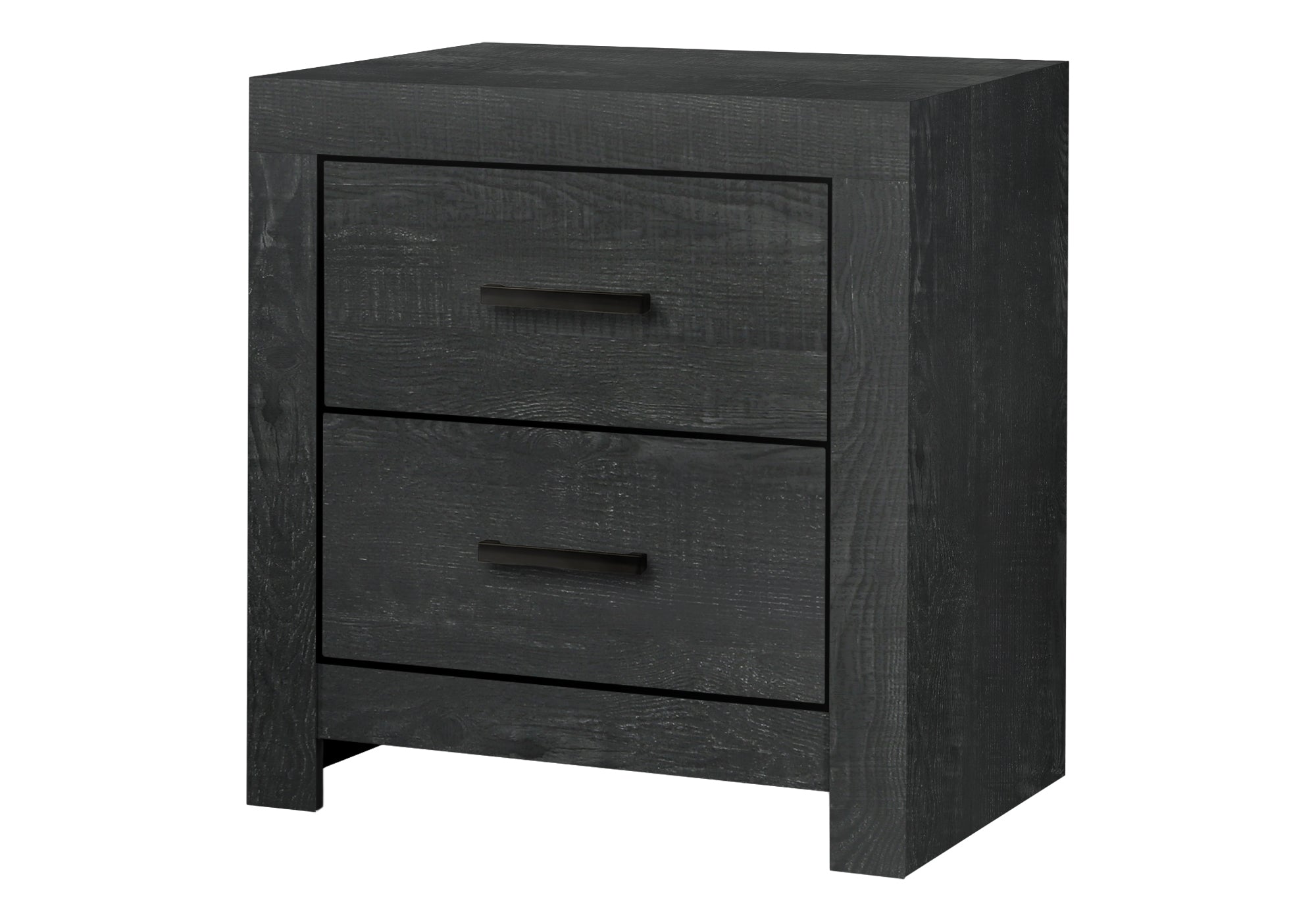 CHAMBRE A COUCHER - TABLE DE CHEVET 2 TIROIRS /GRIS GRAPHITE – I 5208