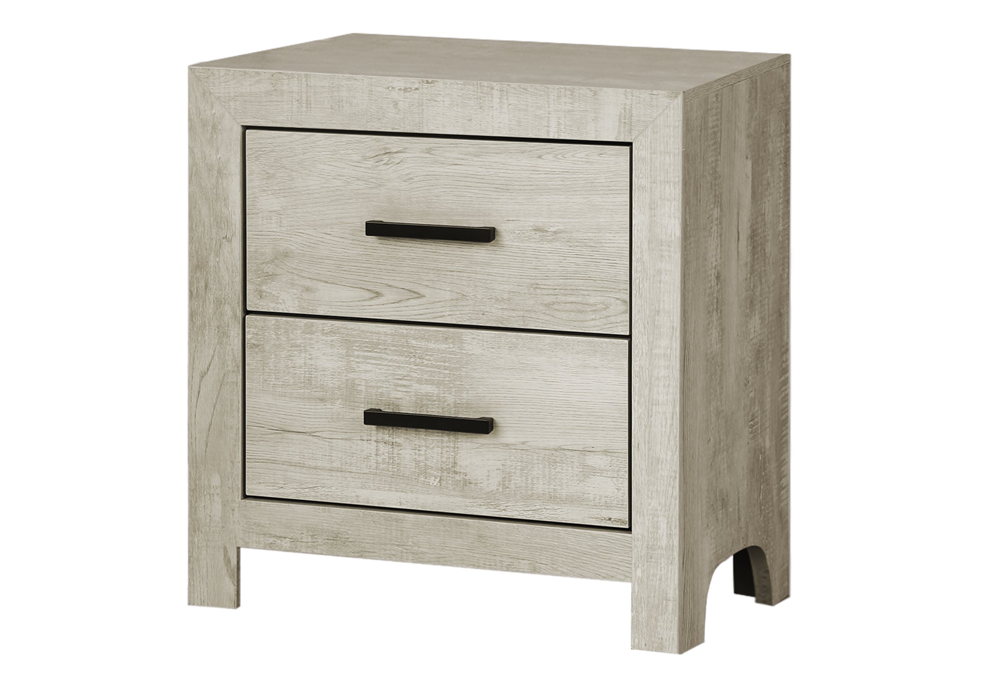 CHAMBRE A COUCHER - TABLE DE CHEVET 2 TIROIRS /CHENE BLANCHI – I 5223