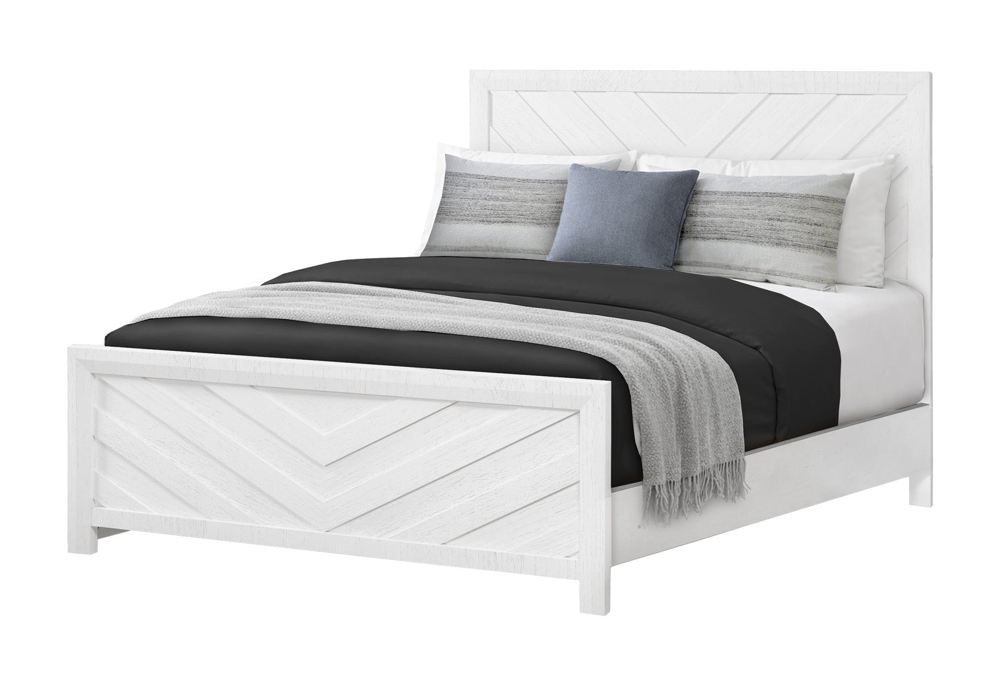 CHAMBRE A COUCHER - LIT QUEEN / FINI CHENE BLANC – I 5225Q