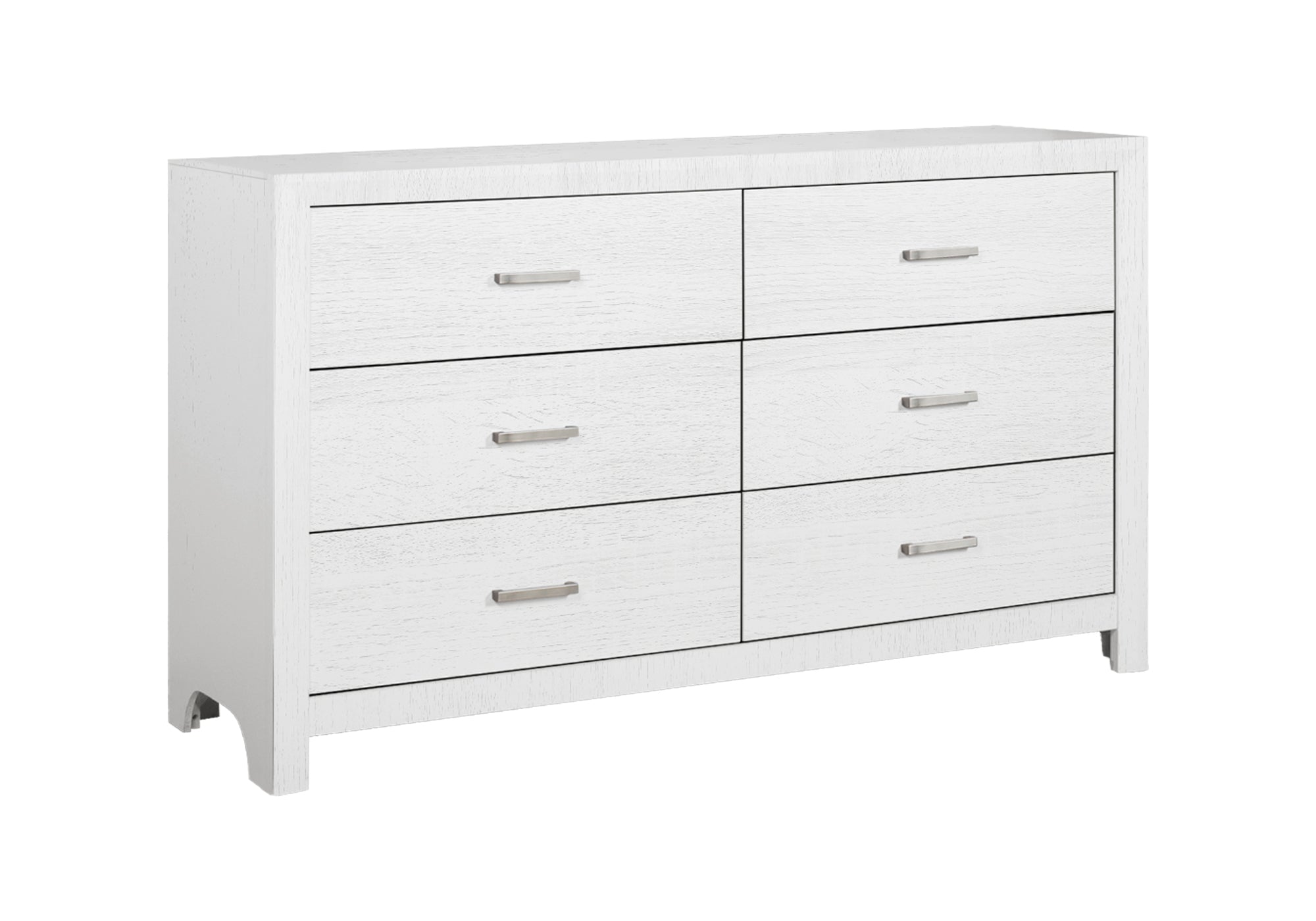 CHAMBRE A COUCHER - COMMODE 6 TIROIRS / FINI CHENE BLANC – I 5226