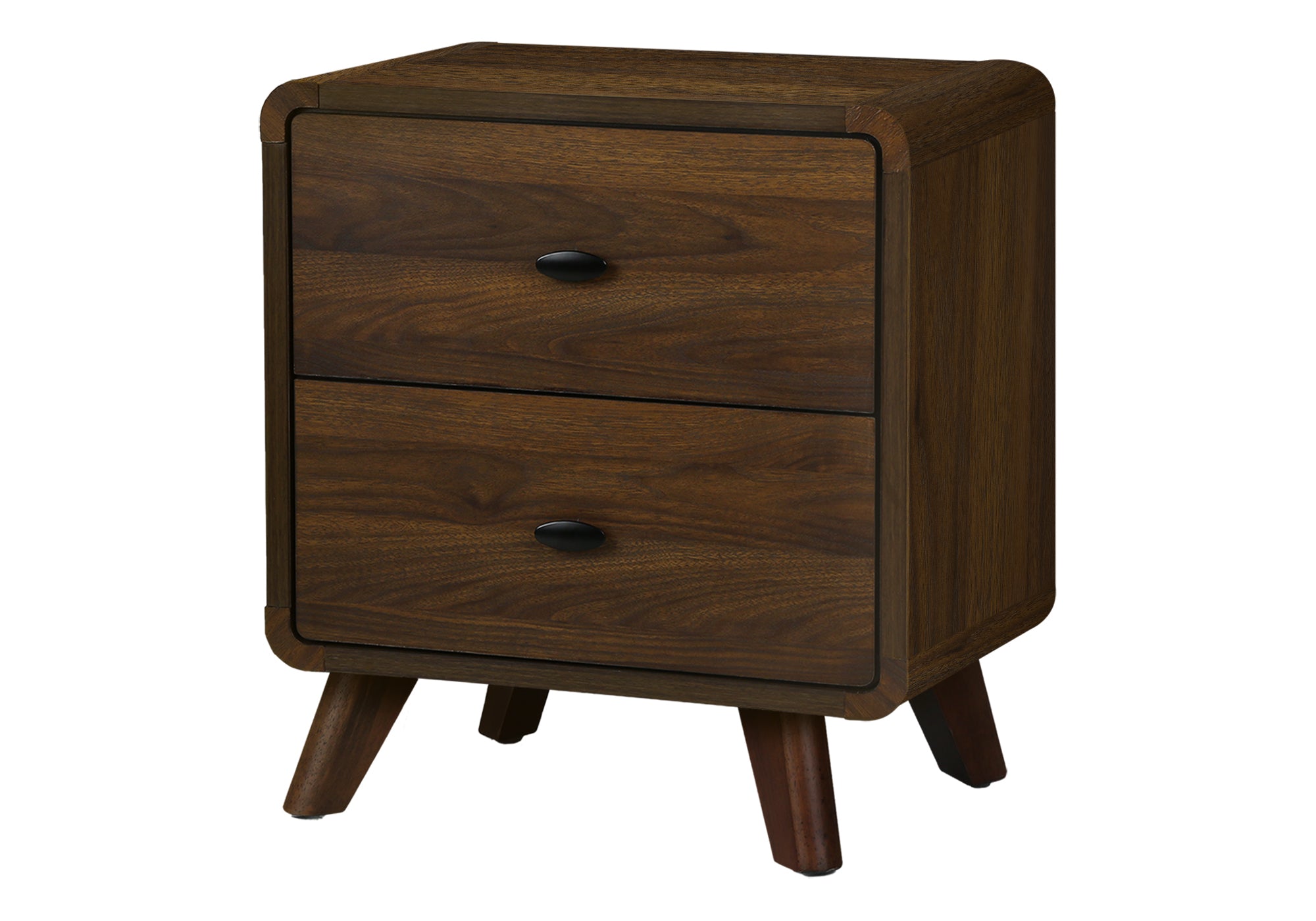 CHAMBRE A COUCHER - TABLE DE CHEVET 2 TIROIRS / NOYER – I 5233