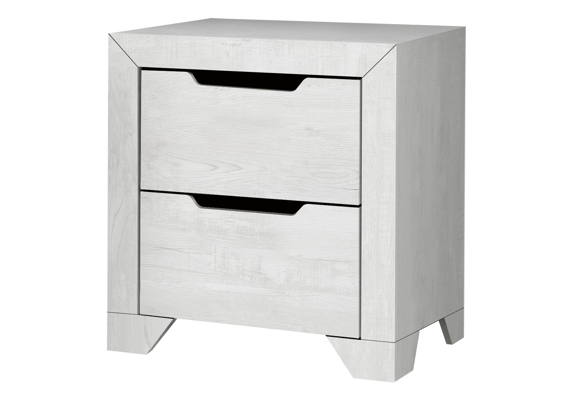 CHAMBRE A COUCHER - TABLE DE CHEVET 2 TIROIRS / BLANCHE – I 5243