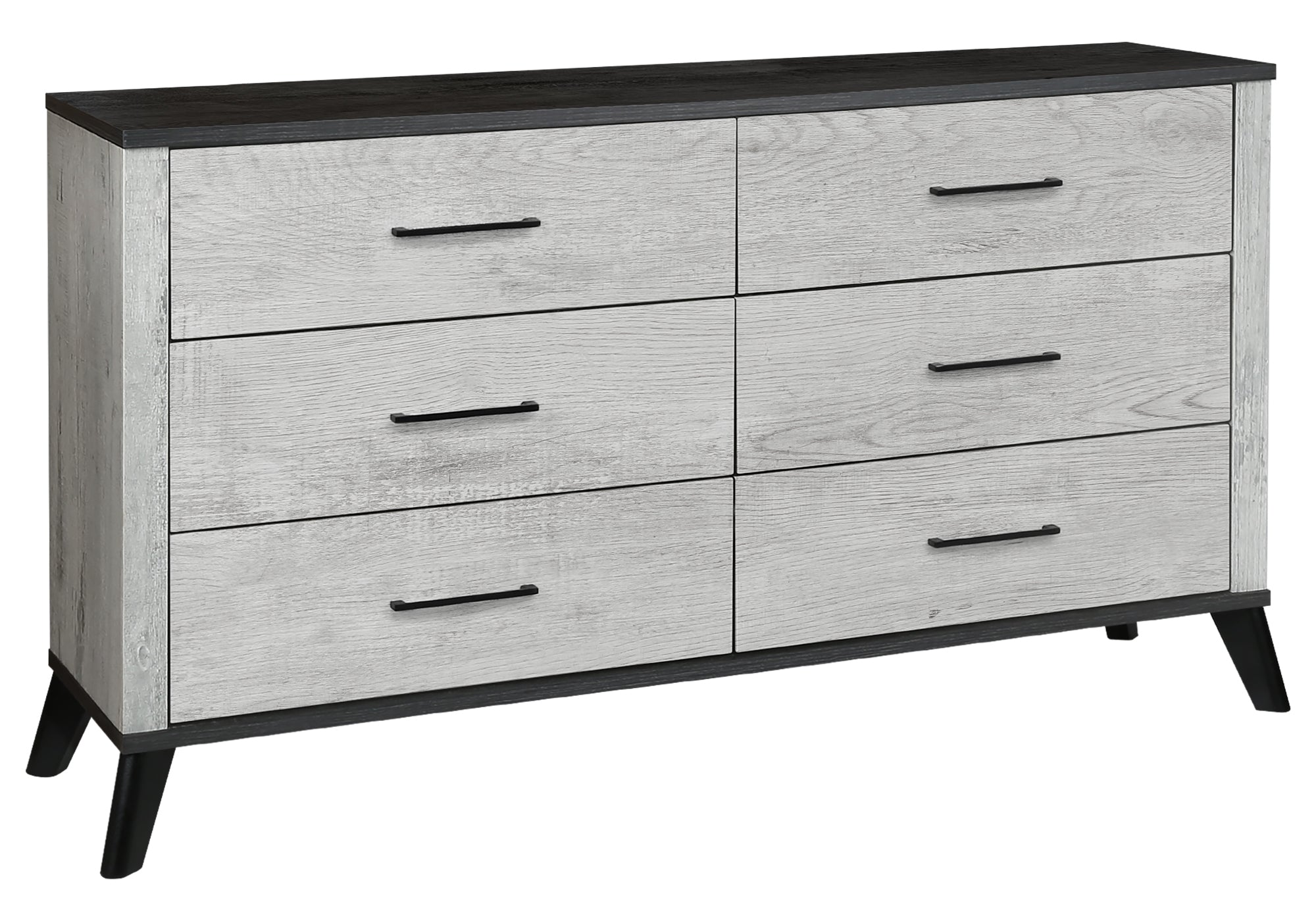 CHAMBRE A COUCHER - COMMODE 6 TIROIRS / GRIS / GRAPHITE – I 5251