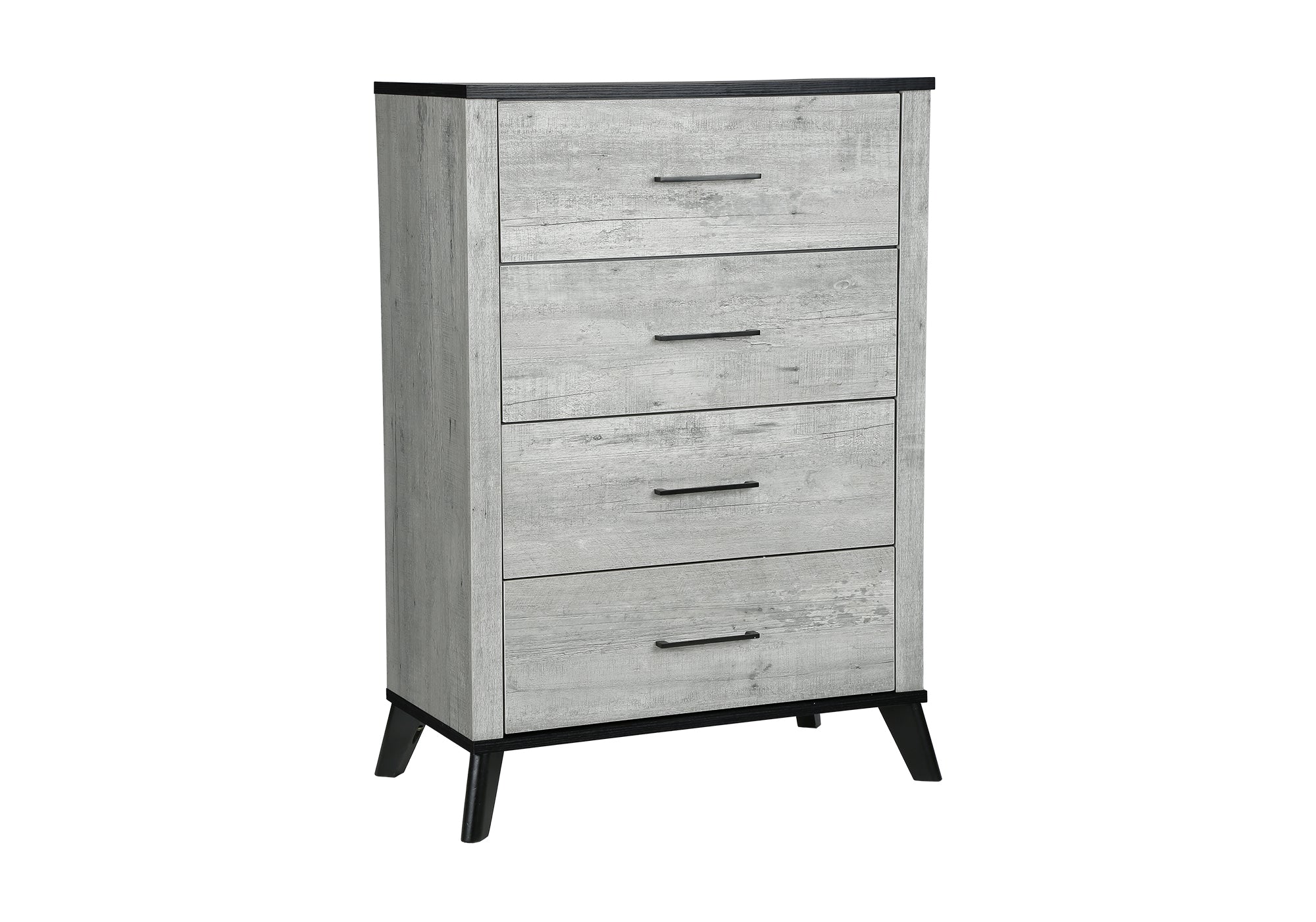 CHAMBRE A COUCHER - COMMODE 4 TIROIRS / GRIS / GRAPHITE – I 5254