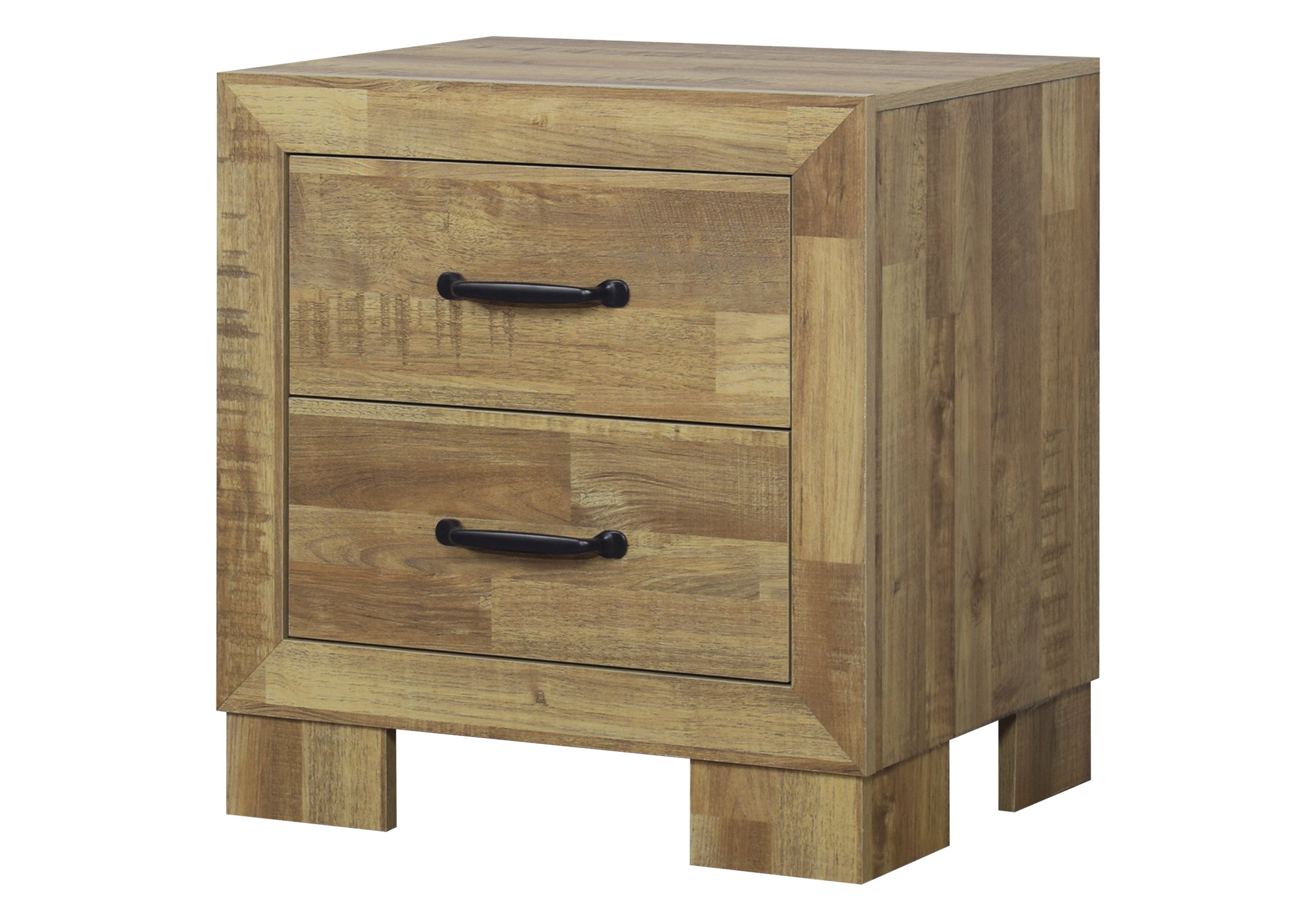 CHAMBRE A COUCHER - TABLE DE CHEVET 2 TIROIRS / CHENE MOYEN – I 5278