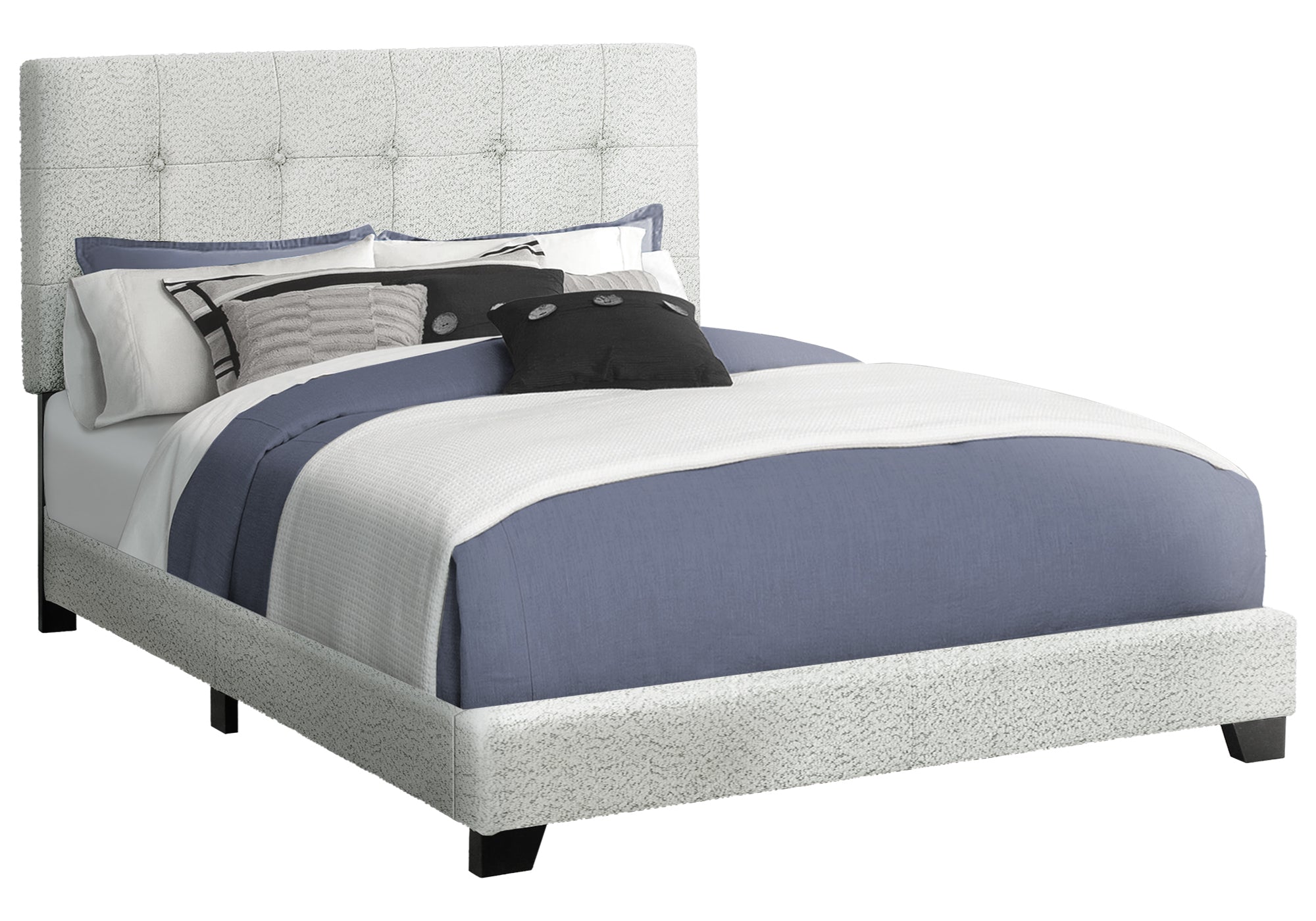 LIT - QUEEN / TISSU BOUCLE GRIS PALE – I 5801Q