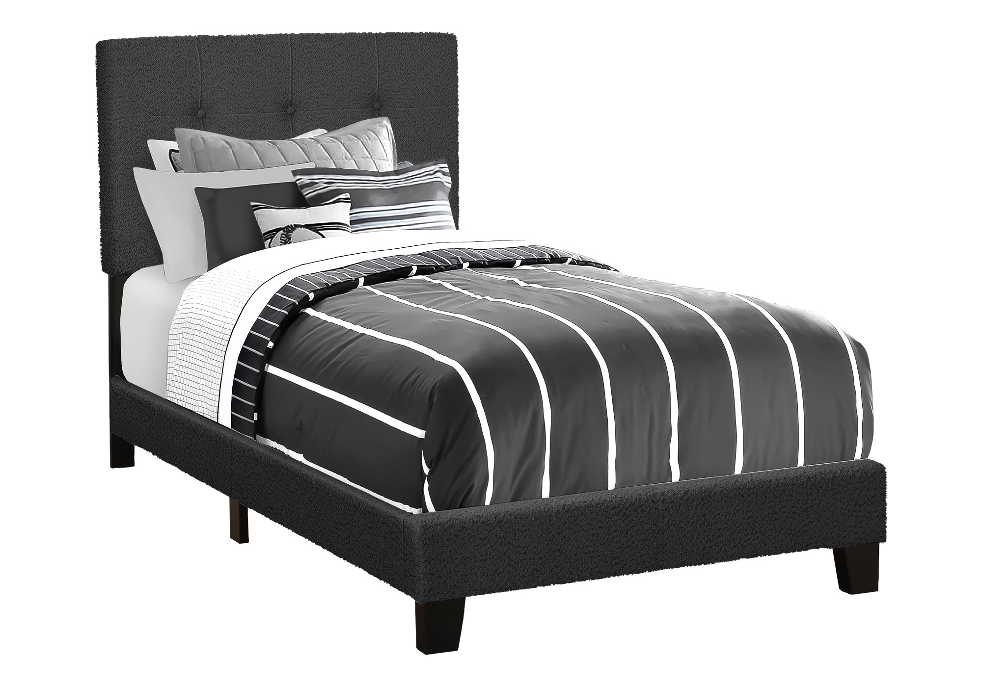 LIT - SIMPLE / TISSU BOUCLE NOIR – I 5805T