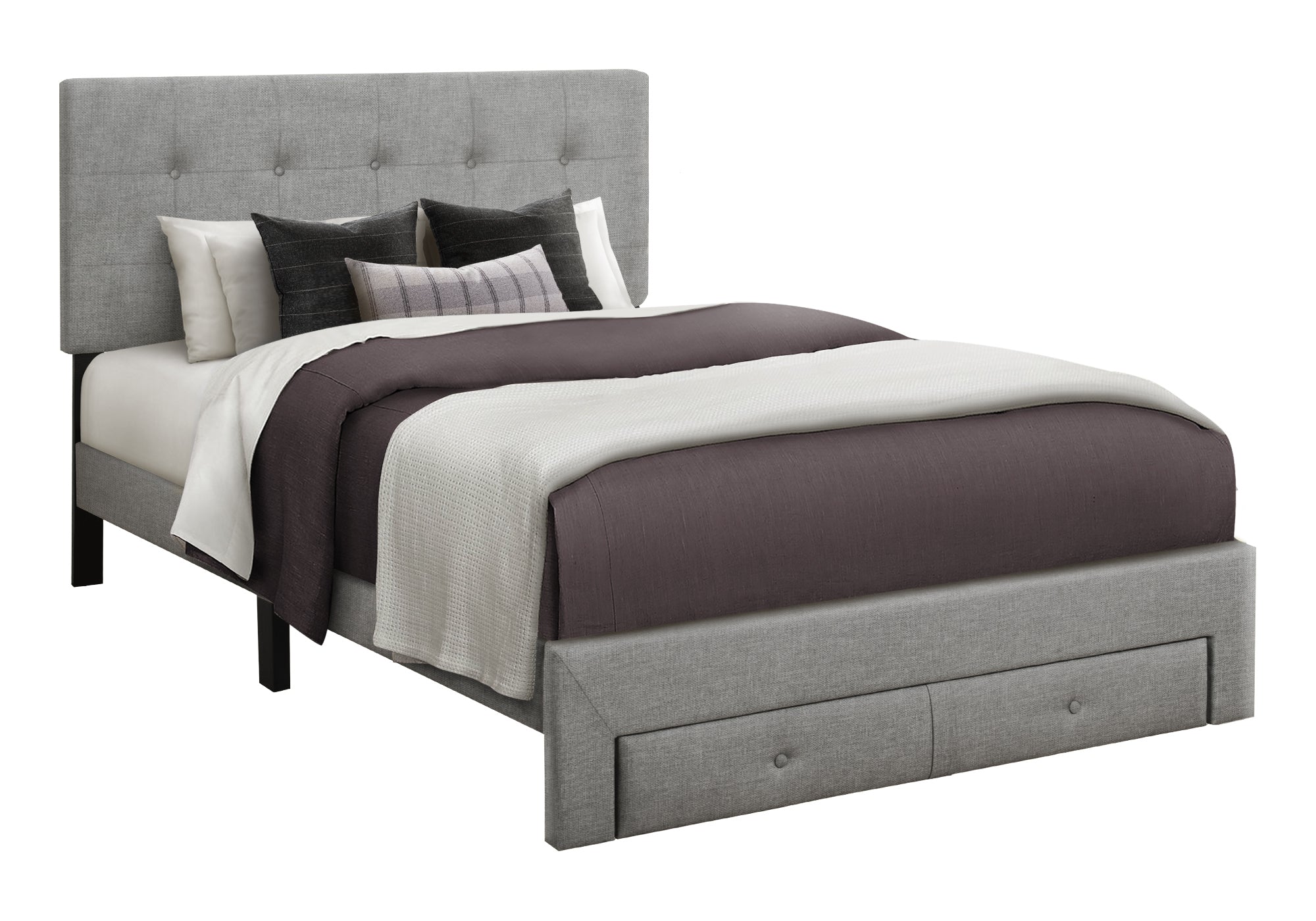 LIT - DOUBLE / LIN GRIS PLATEFORME / TIROIR RANGEMENT AVANT – I 5900F