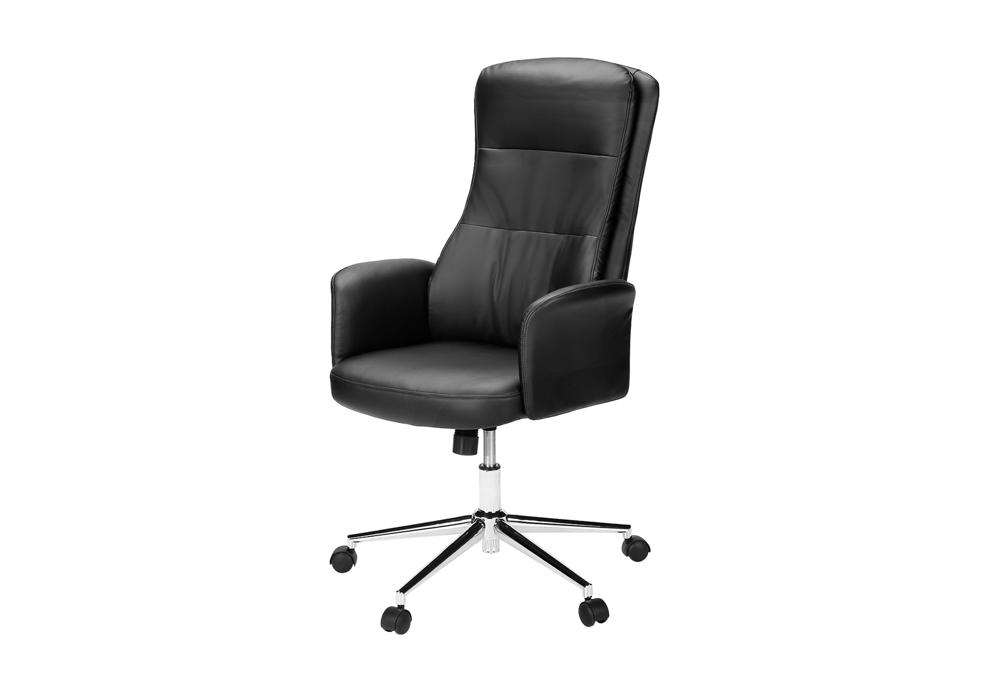 CHAISE DE BUREAU - NOIR SIMILI-CUIR / DOSSIER EXECUTIF – I 7323