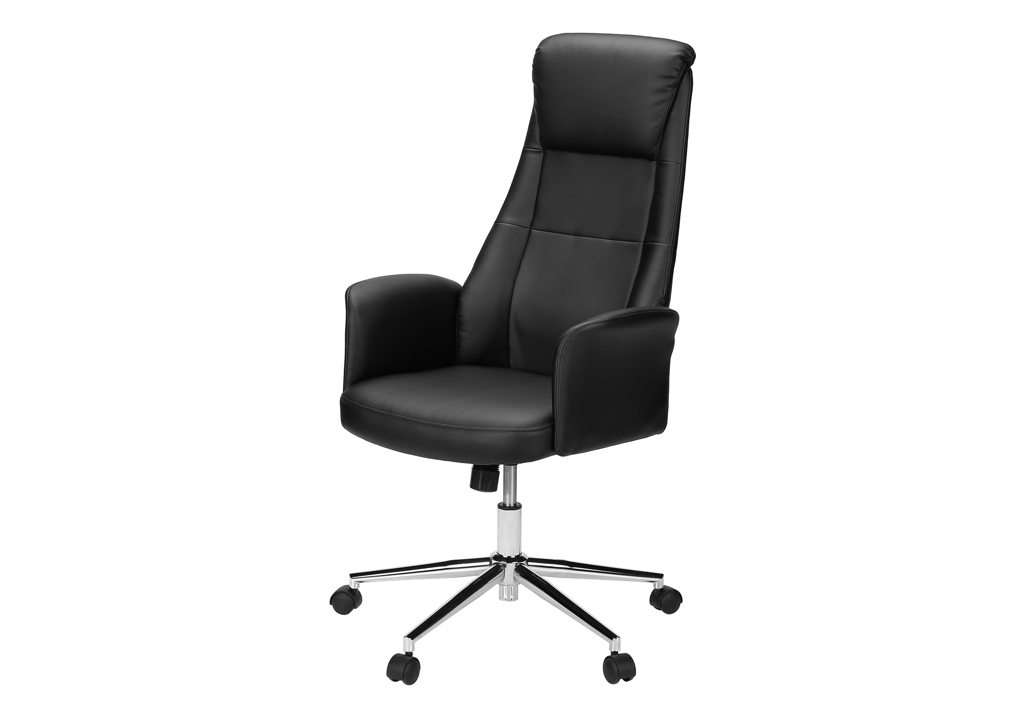 CHAISE DE BUREAU - NOIR SIMILI-CUIR / DOSSIER EXECUTIF – I 7344