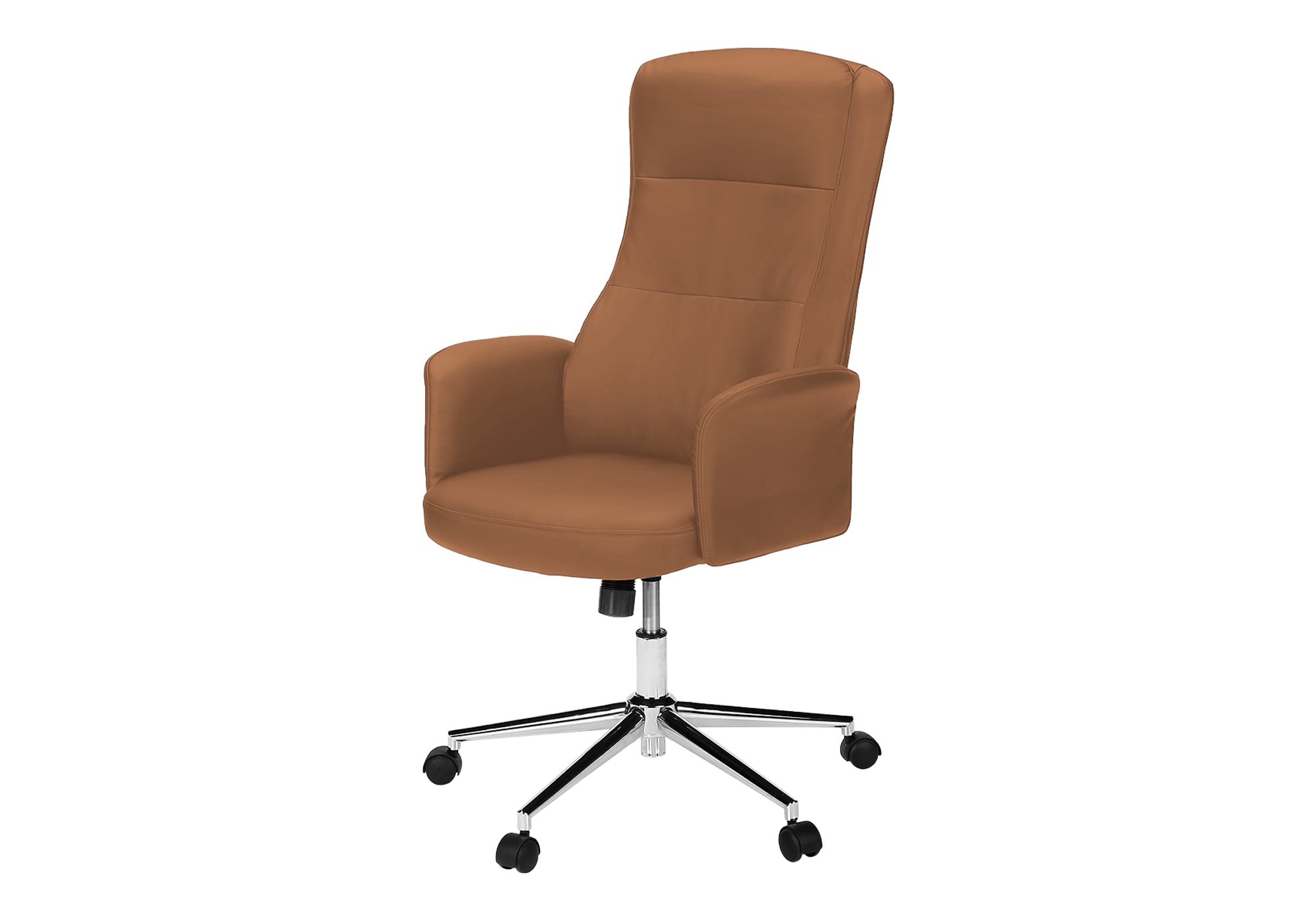 CHAISE DE BUREAU - BRUN SIMILI-CUIR / DOSSIER EXECUTIF – I 7378